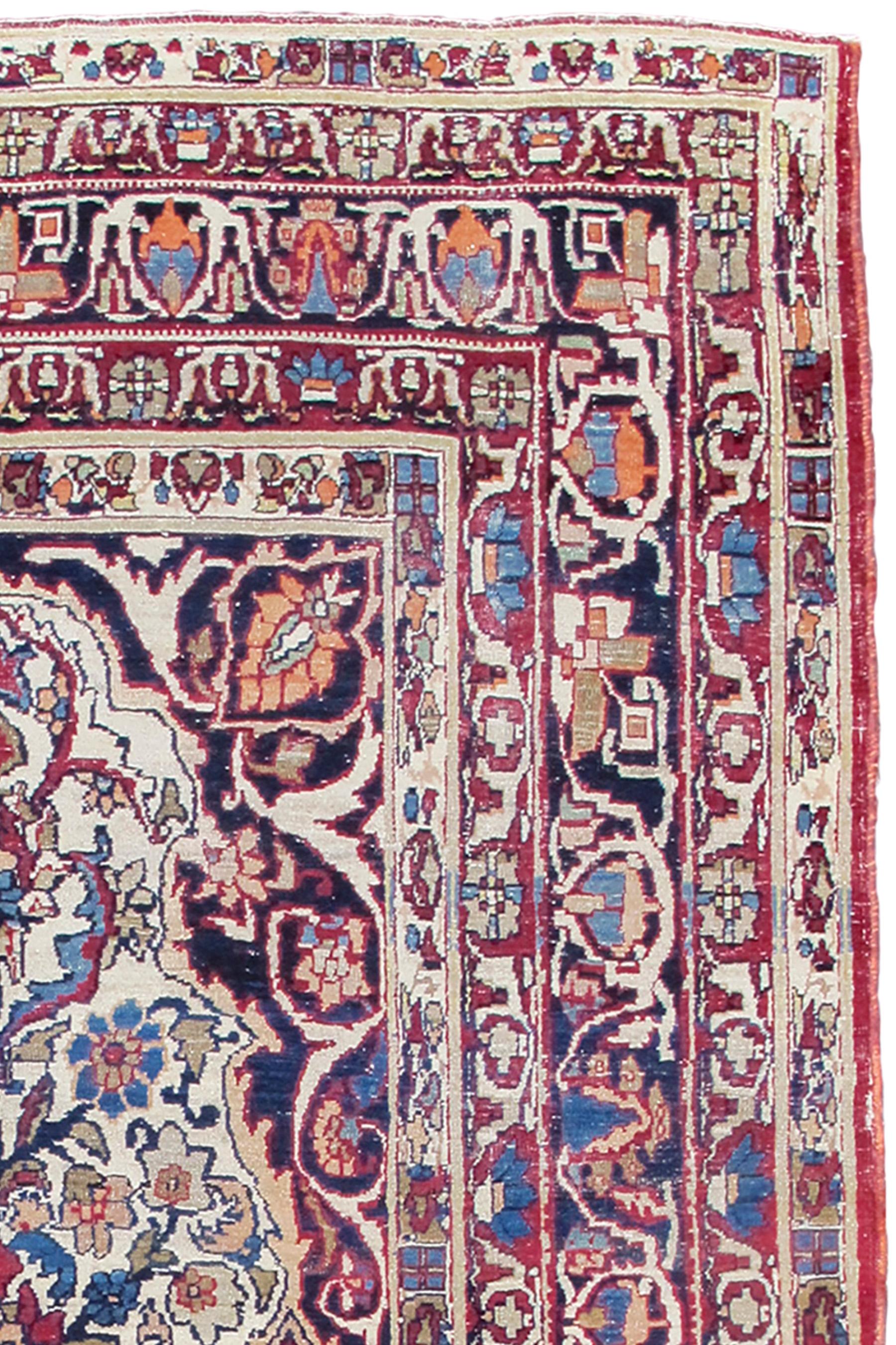Antigua alfombra persa Kirman, principios del siglo XX Persa en venta