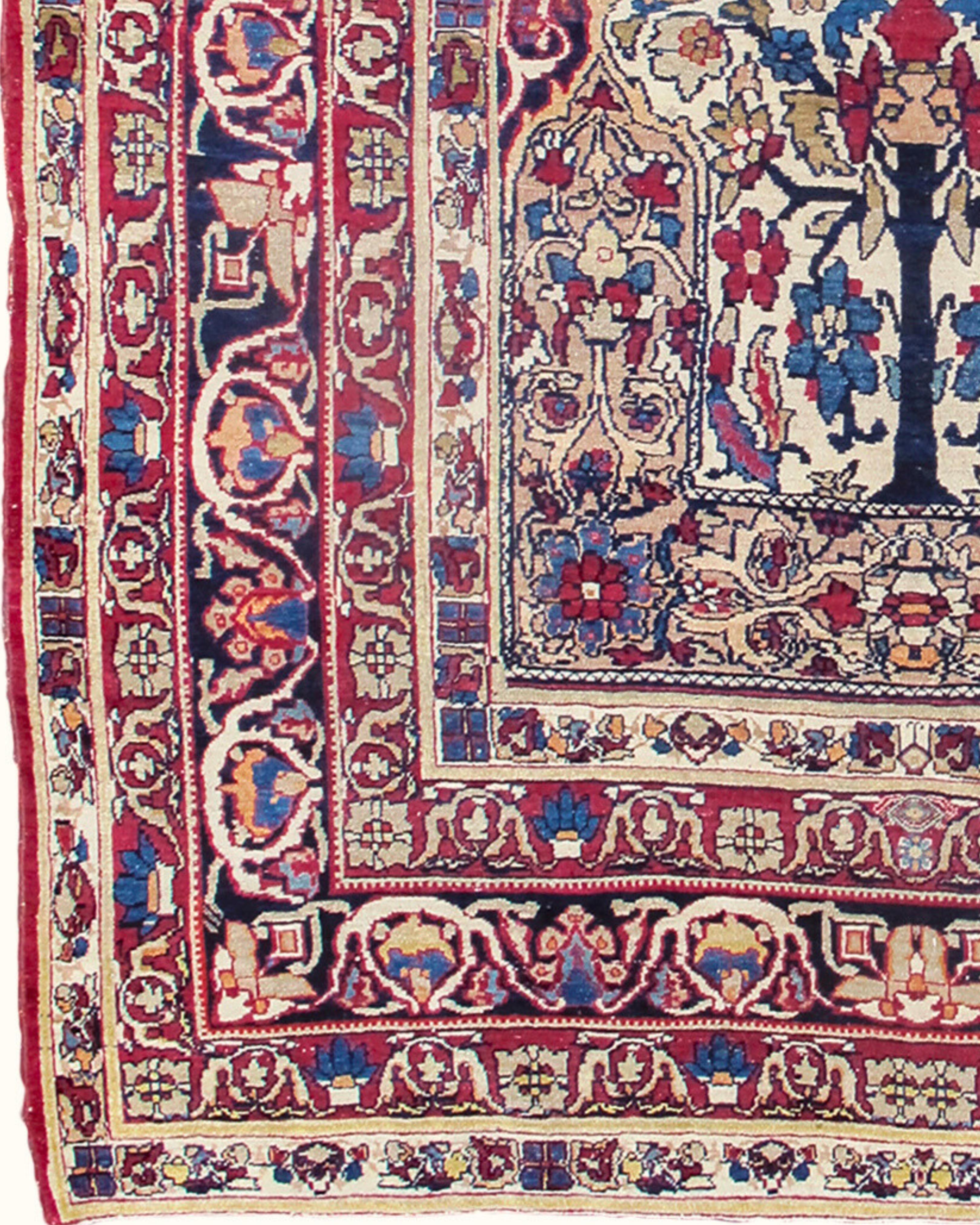 Antique Persian Kirman Rug, Early 20th Century In Good Condition For Sale In San Francisco, CA