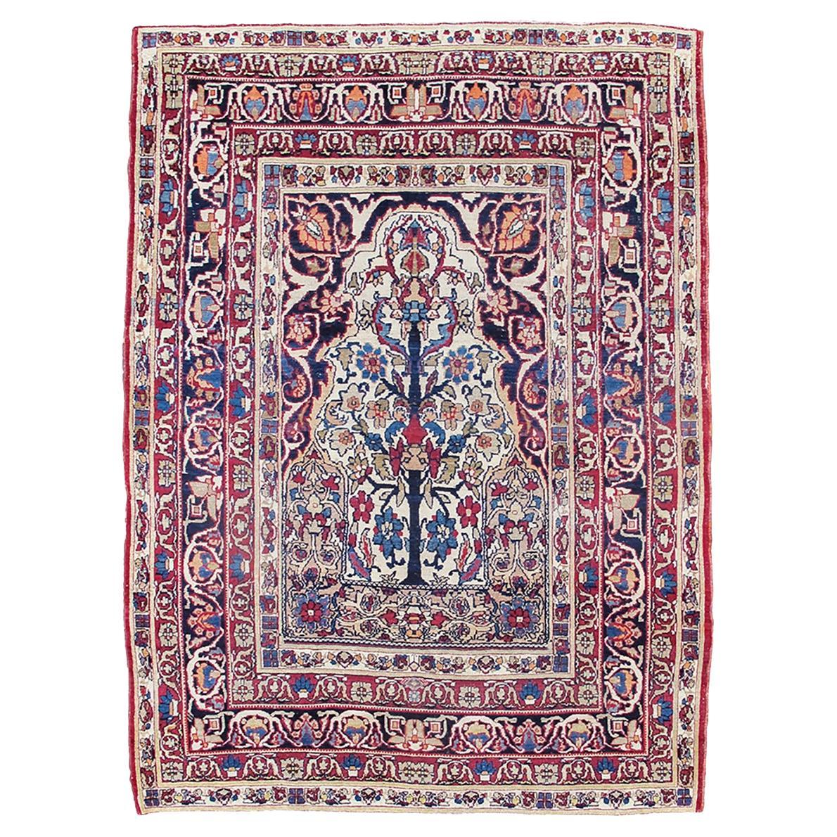 Antigua alfombra persa Kirman, principios del siglo XX en venta