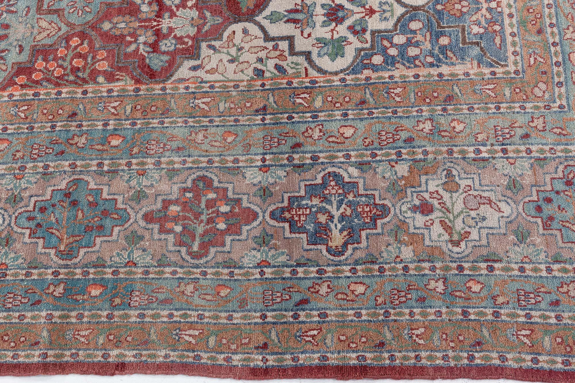 Hand-Woven Antique Persian Kirman Rug For Sale