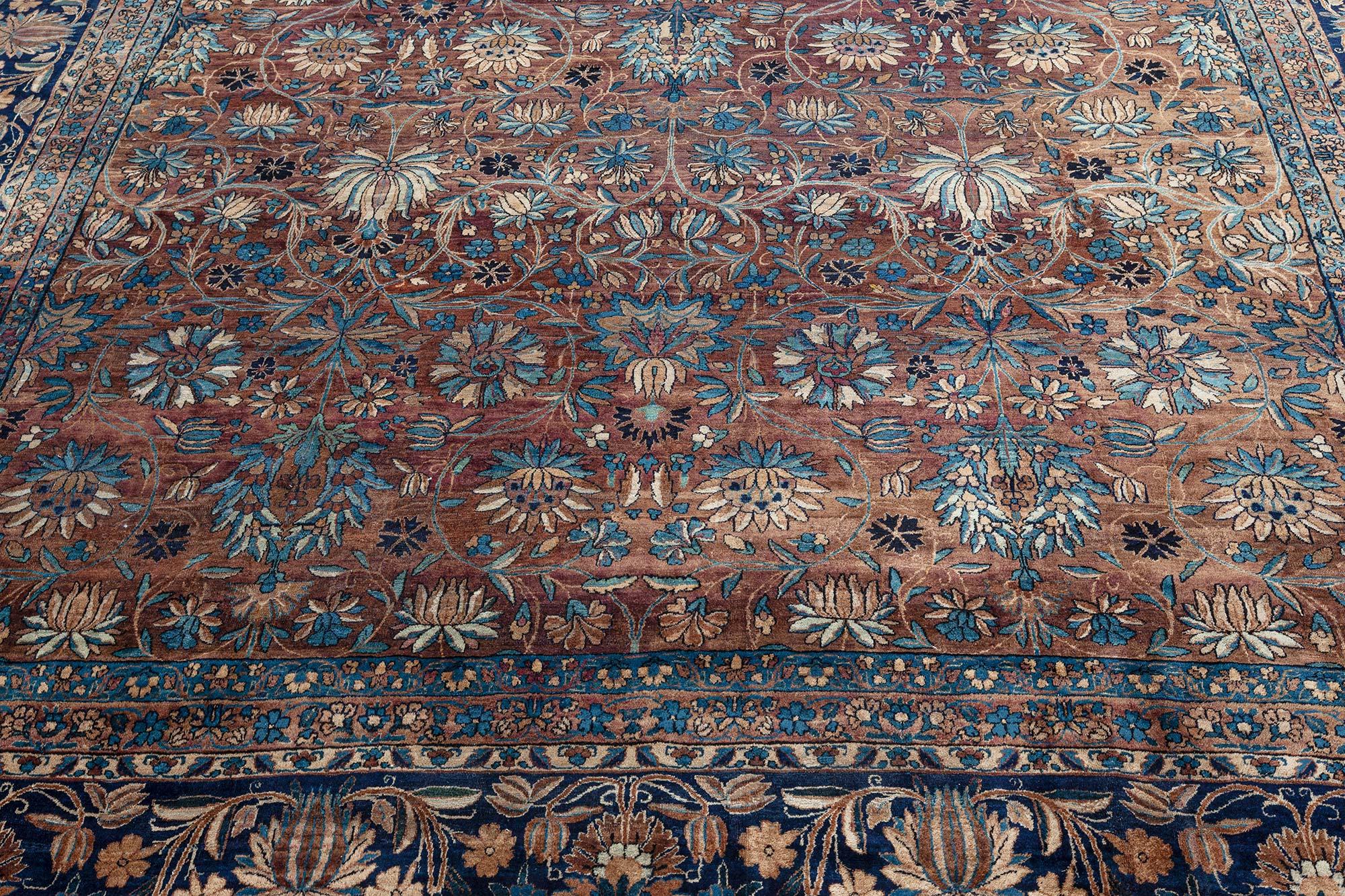 Antique Persian Kirman Rug In Good Condition For Sale In New York, NY