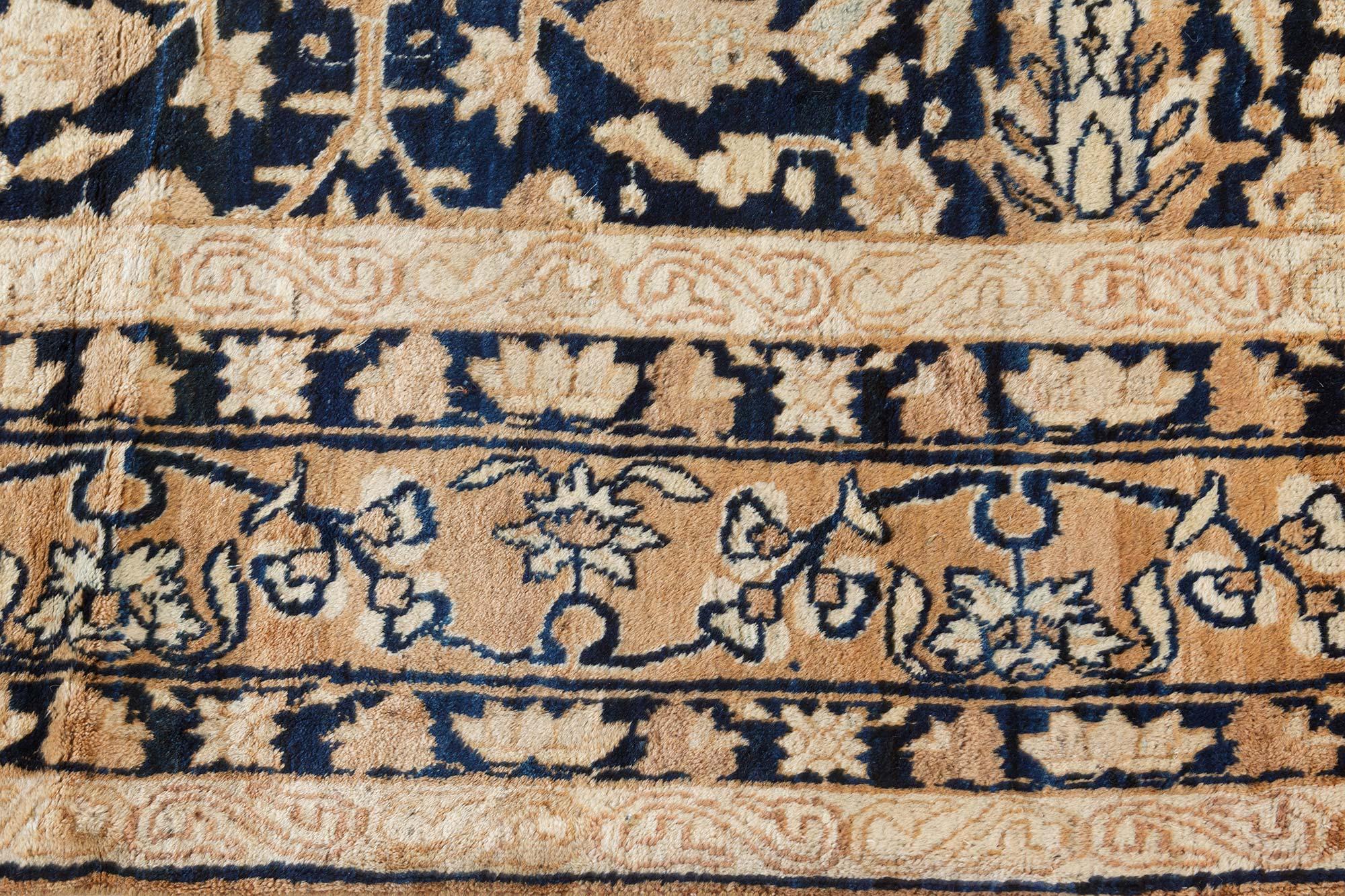 Authentic Persian Kirman Handmade Wool Rug For Sale 2