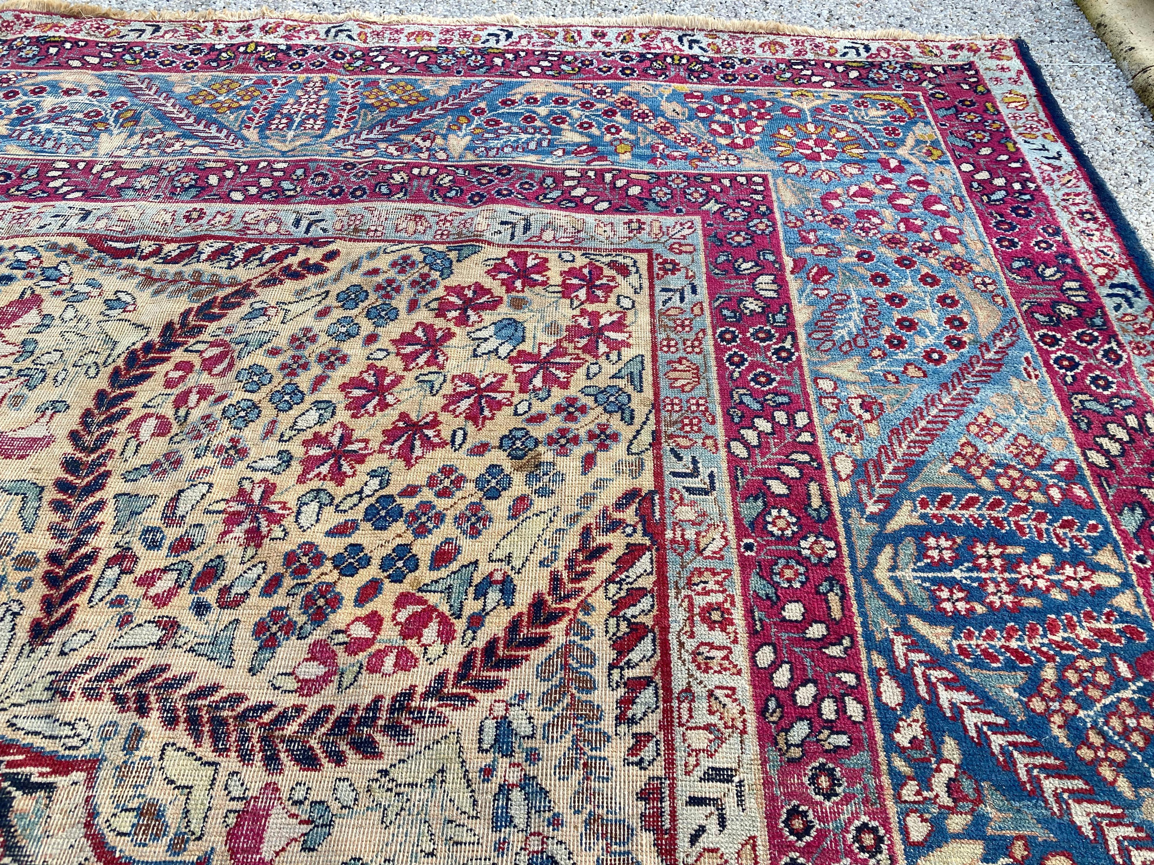 Antique Persian Kirman Rug For Sale 3