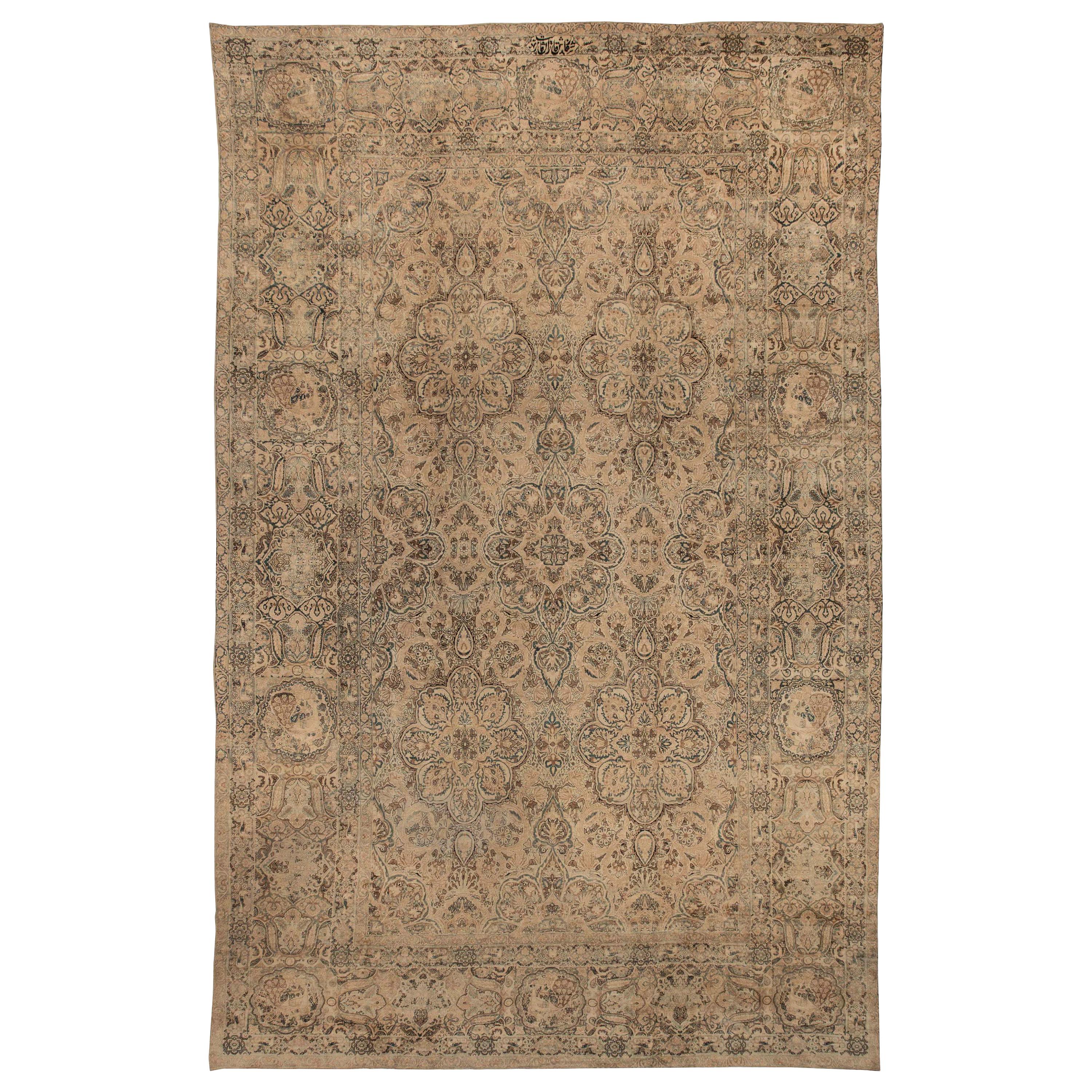 Tapis persan Kirman botanique authentique fait à la main Doris Leslie Blau