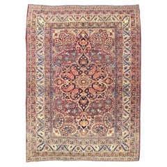 Ancien tapis persan Kirman, fin du 19e siècle