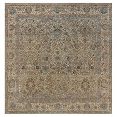 Antiker persischer Kirman-Handgefertigter Teppich 'Größe verstellbar'