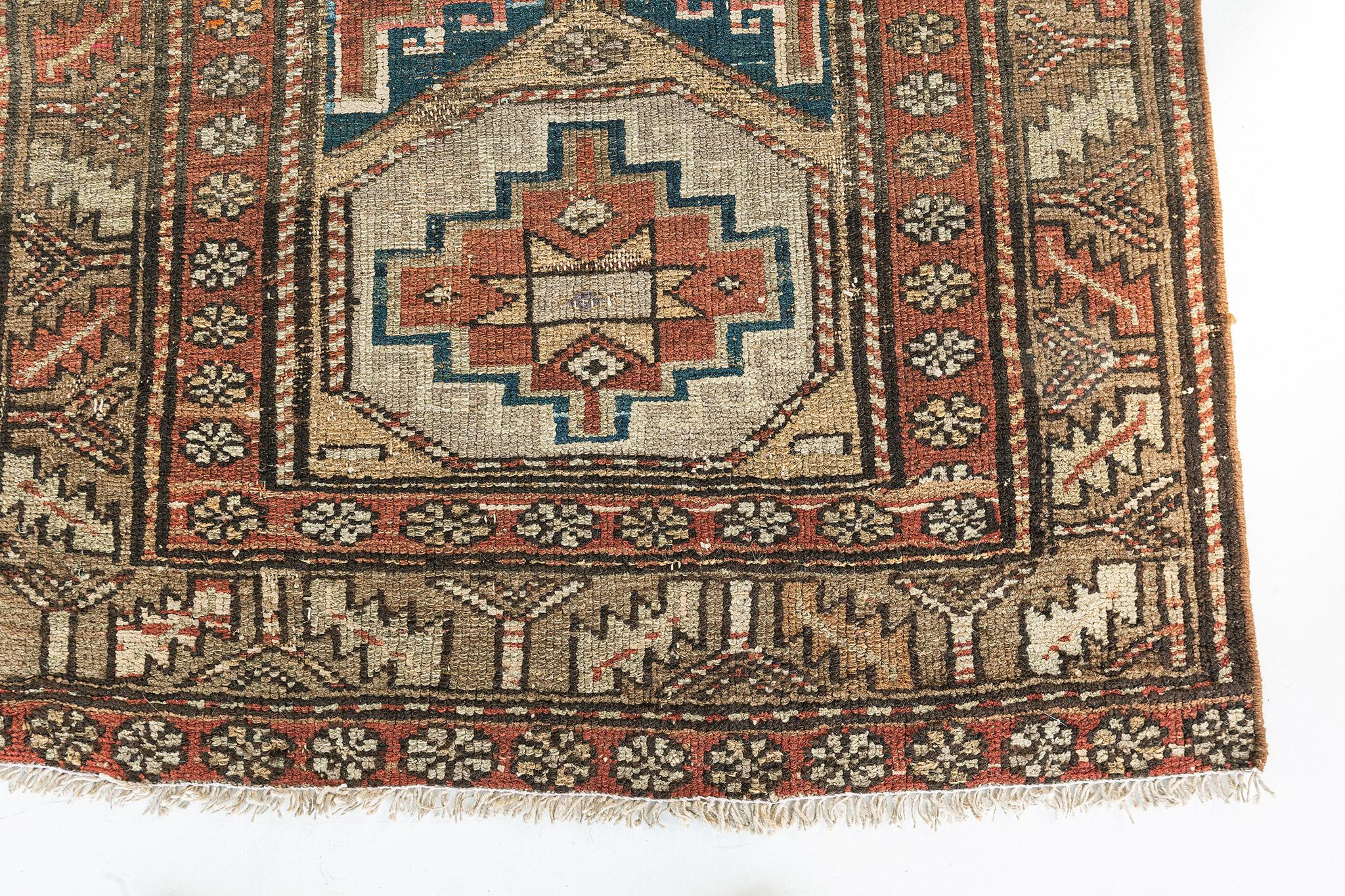 Antique Persian Kordestan Runner 28438 In Good Condition For Sale In WEST HOLLYWOOD, CA
