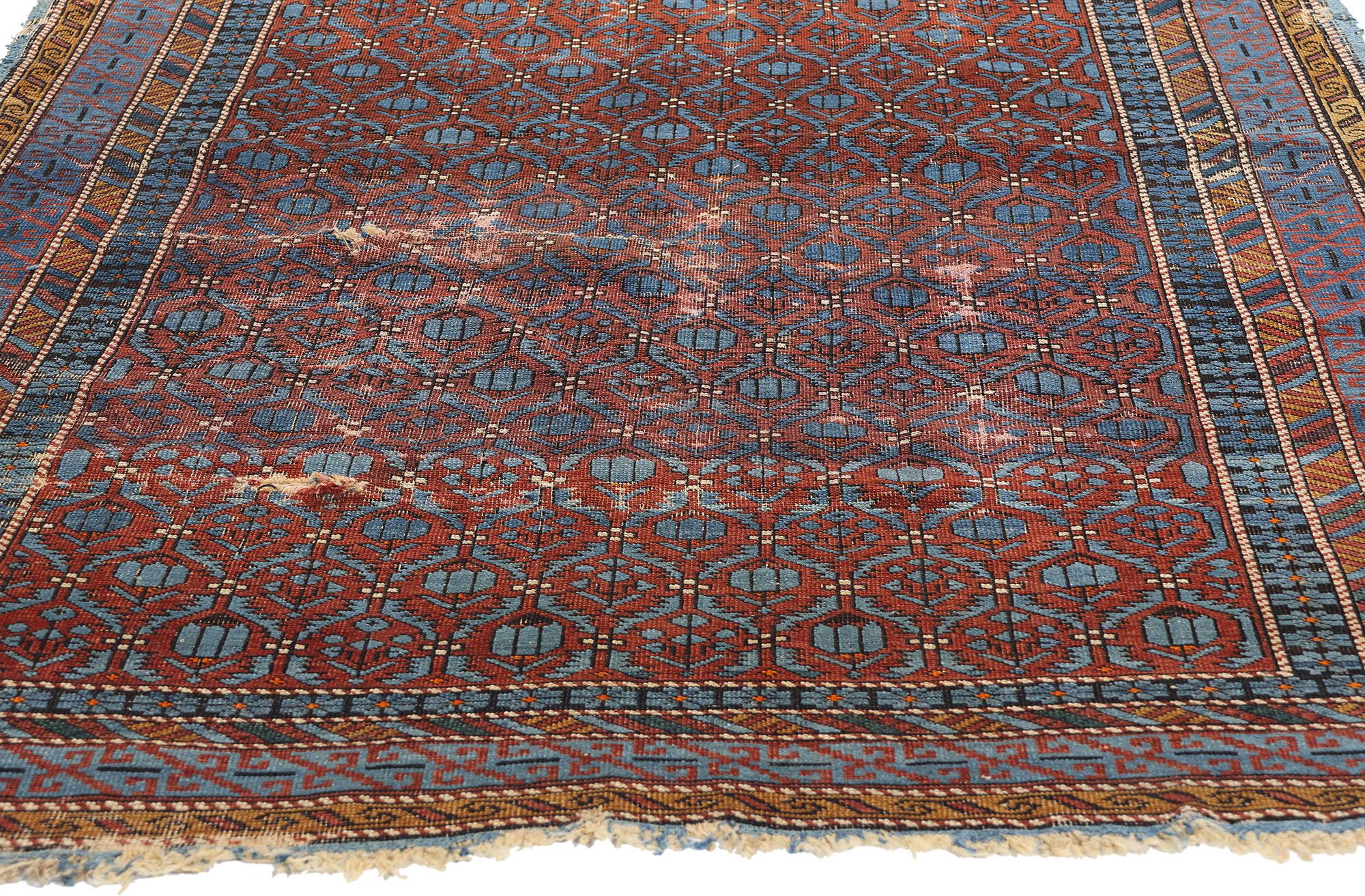 Hand-Knotted Antique Persian Kuba Rug For Sale