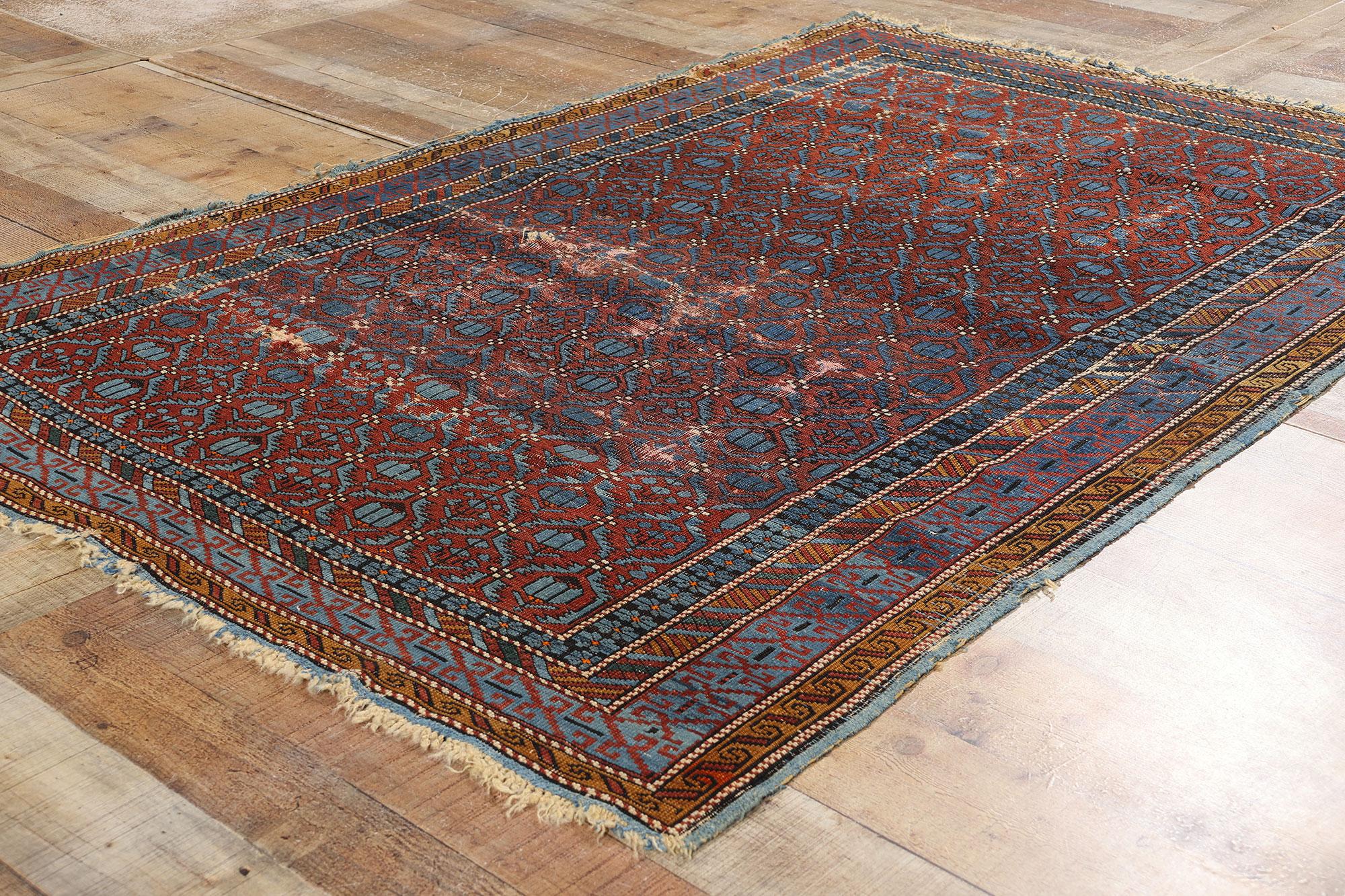 Wool Antique Persian Kuba Rug For Sale