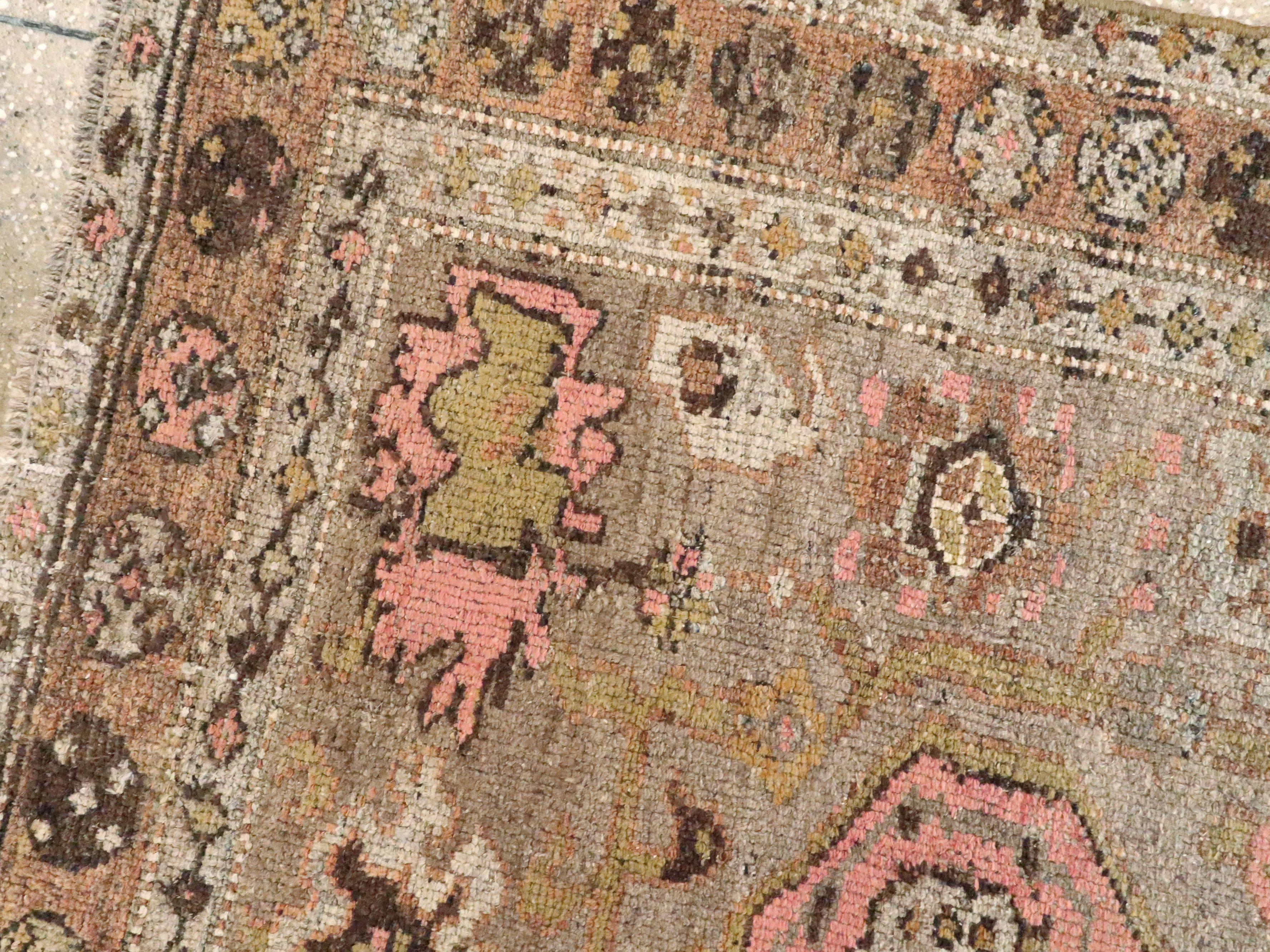 Wool Antique Persian Kurd Rug For Sale