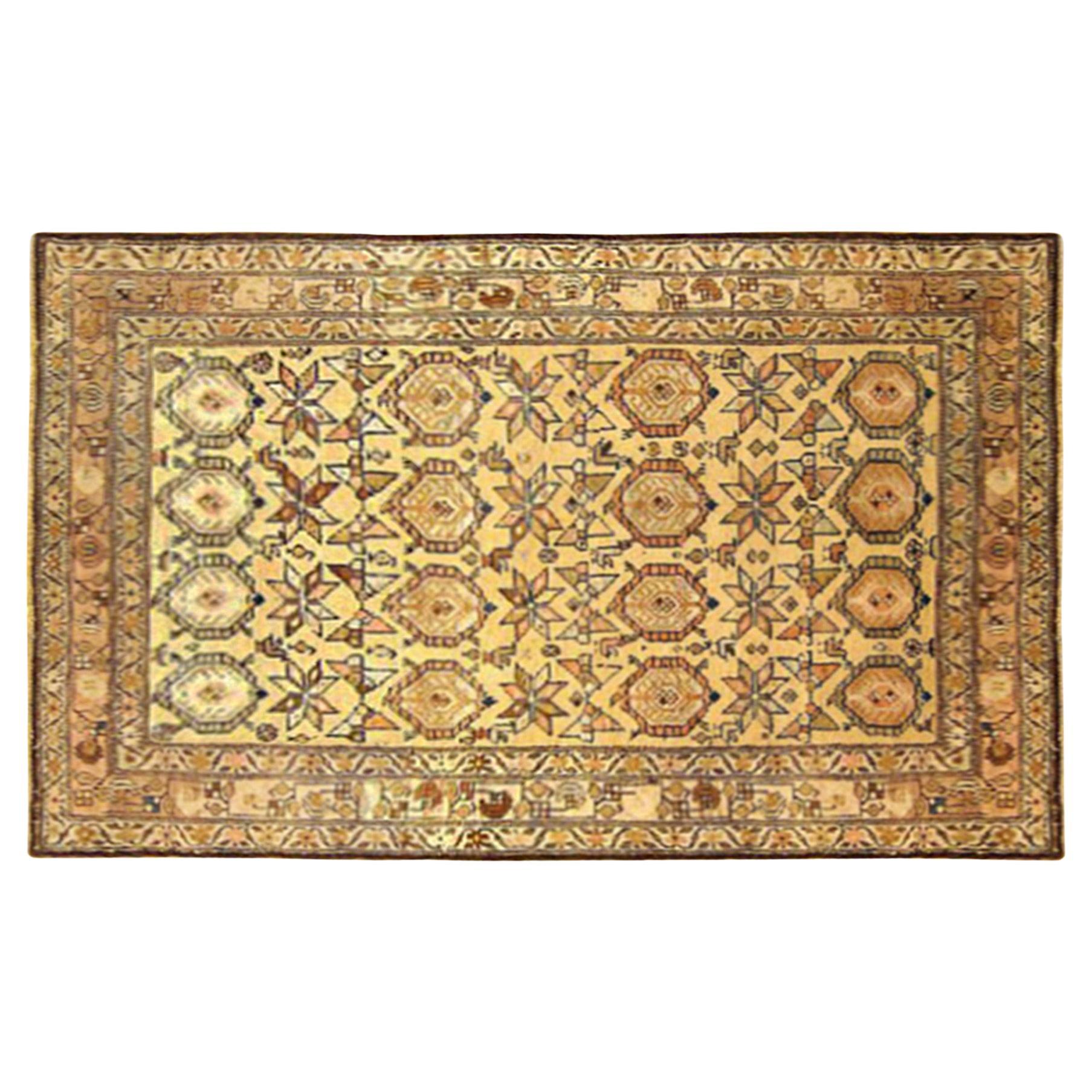 Antique Persian Kurd Rug, Small Size, W/ Paisley Design For Sale