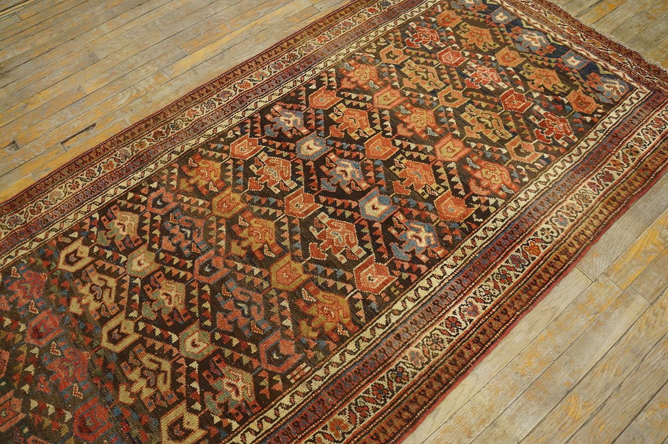Late 19th Century NW Persian Kurdish Carpet ( 3'4'' x 12'8''- 102 x 386 ) In Good Condition In New York, NY