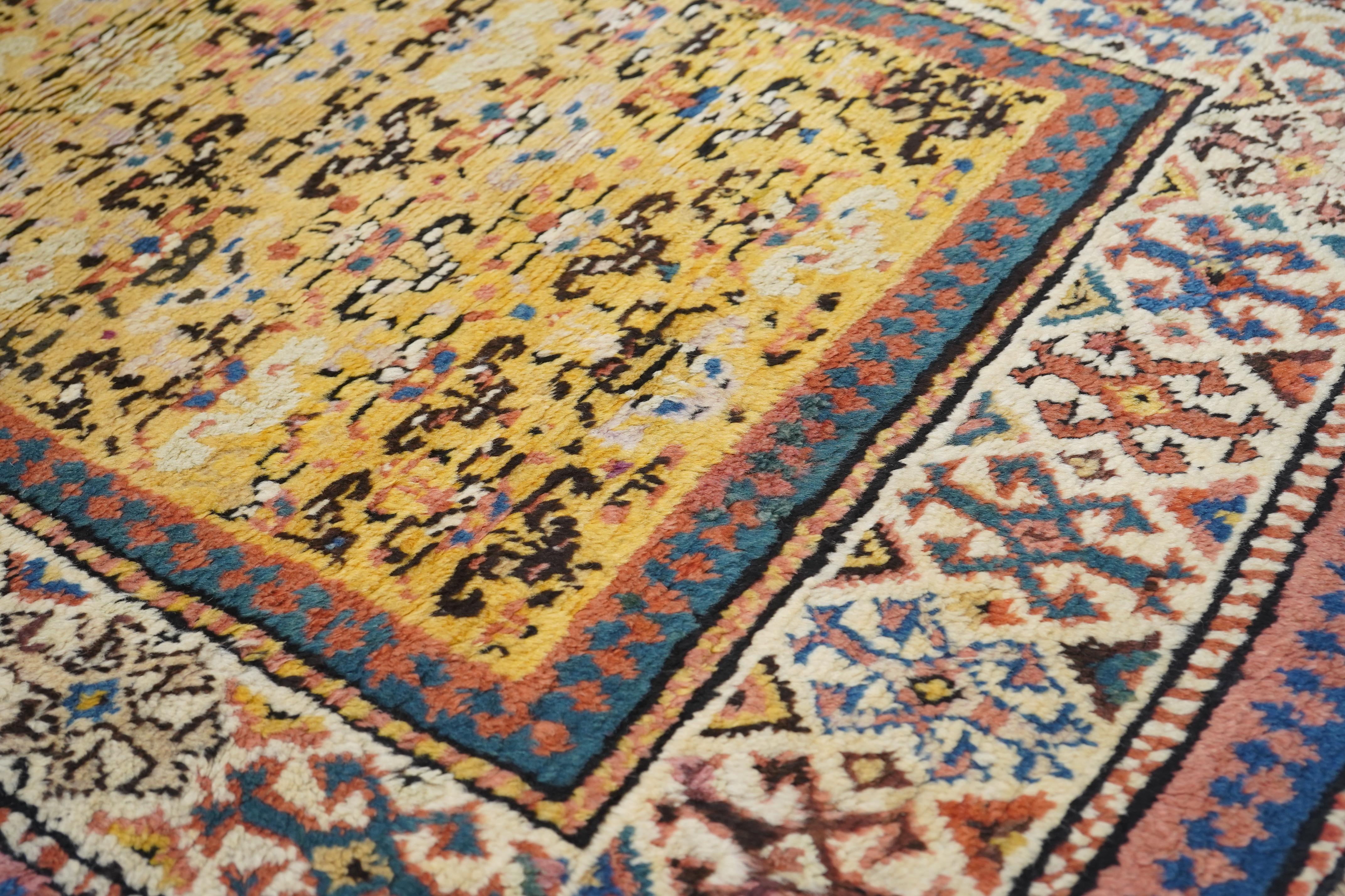 Ancien tapis persan kurde de 3'3