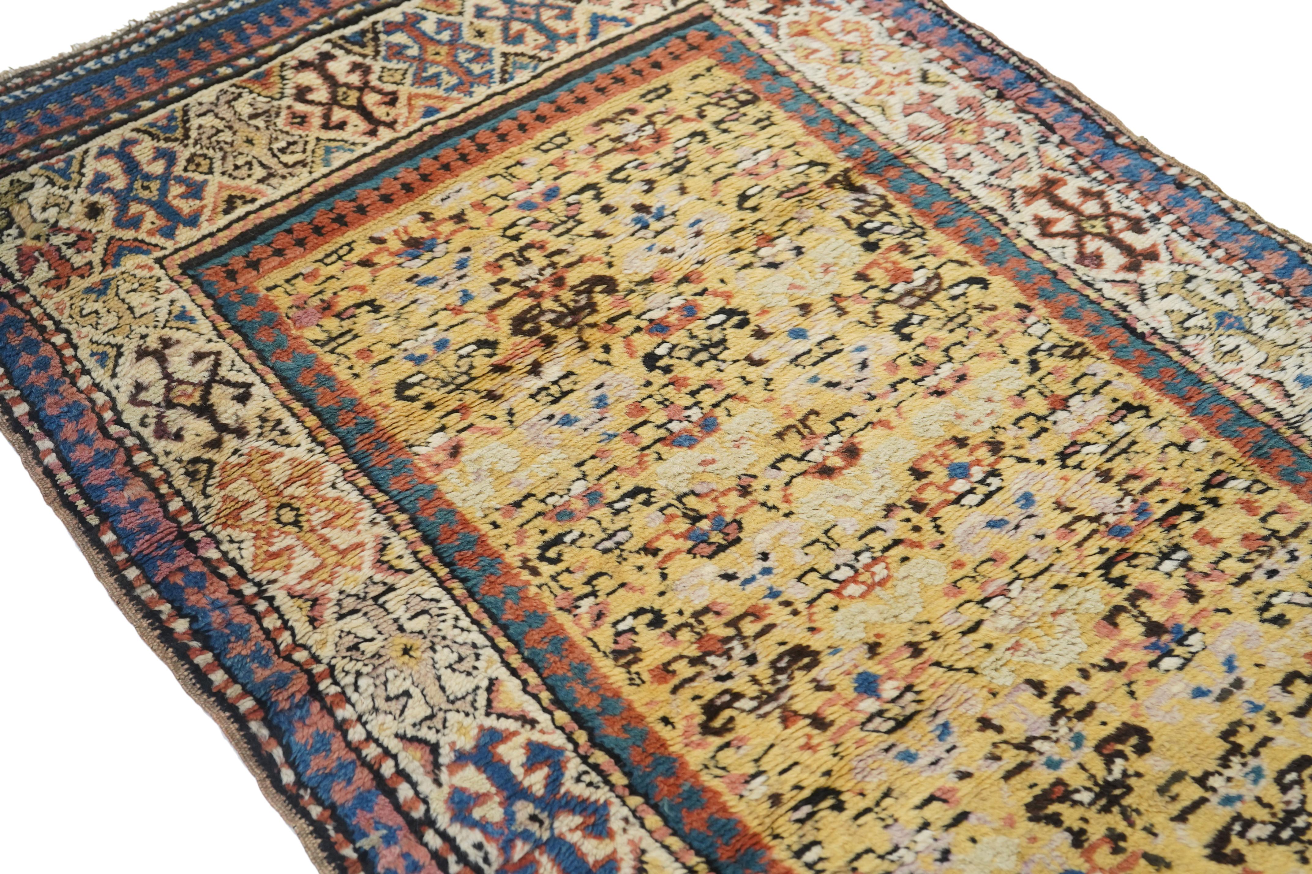 XIXe siècle Ancien tapis persan kurde de 3'3