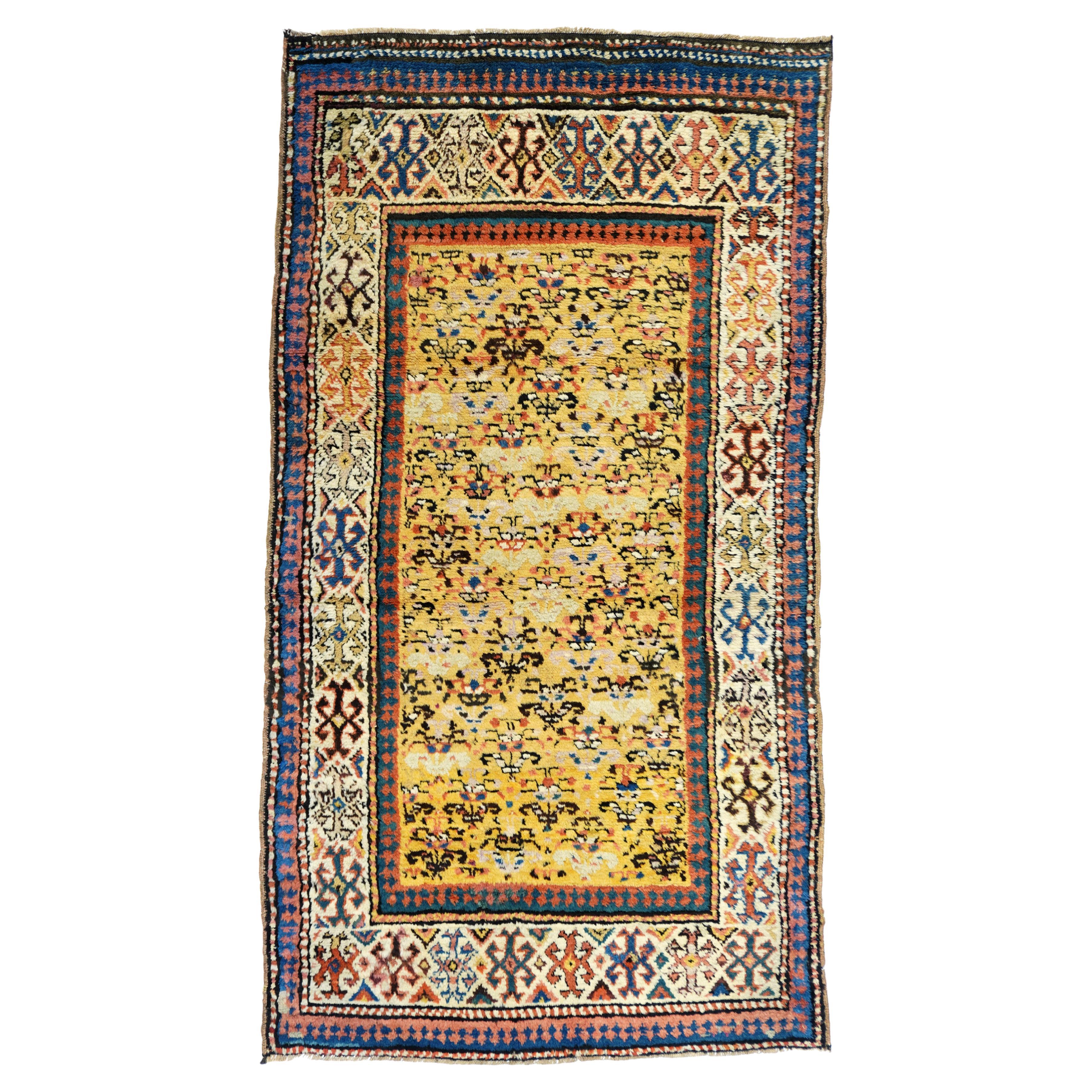 Antique Persian Kurdish Area Rug 3'3"x 6'6"