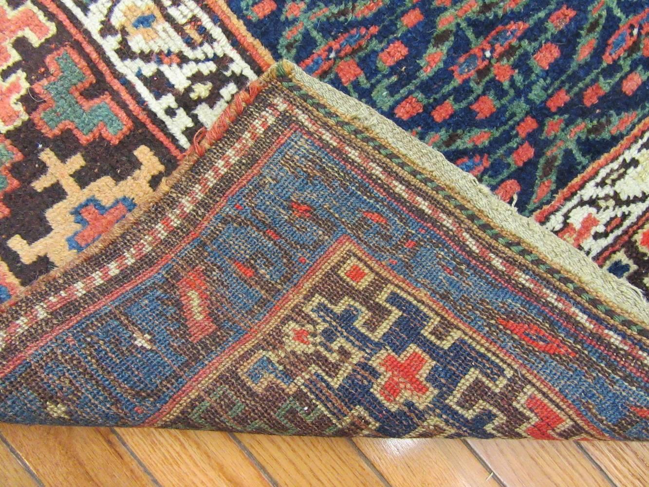 20th Century Antique Hand Knotted Wool Persian Kurdish Area Rug