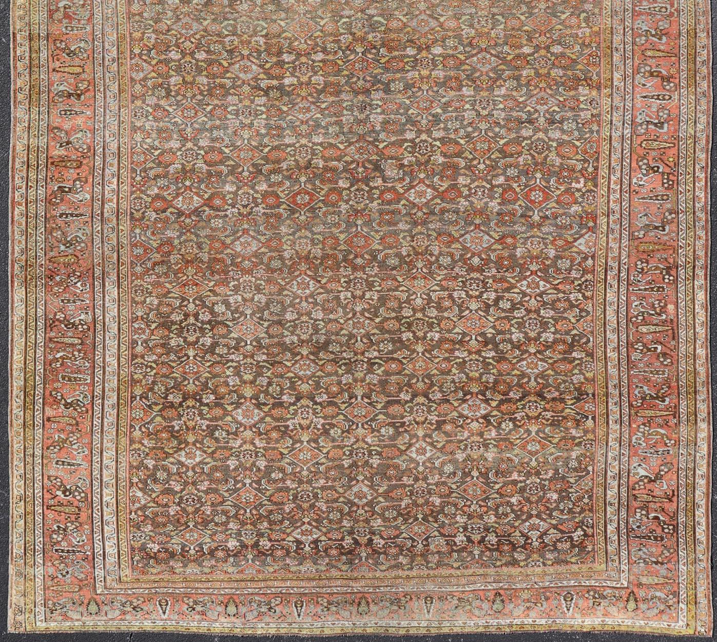 Antiker persischer kurdischer Bidjar-Teppich mit dichtem Herati-Muster 12'4 x 21'5 im Angebot 4