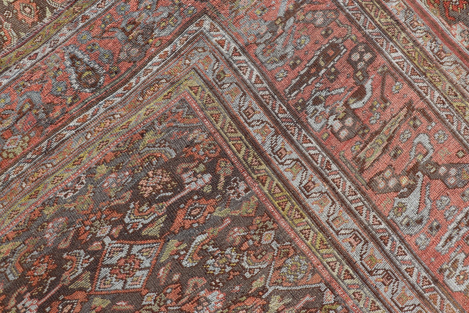 Antiker persischer kurdischer Bidjar-Teppich mit dichtem Herati-Muster 12'4 x 21'5 im Angebot 5