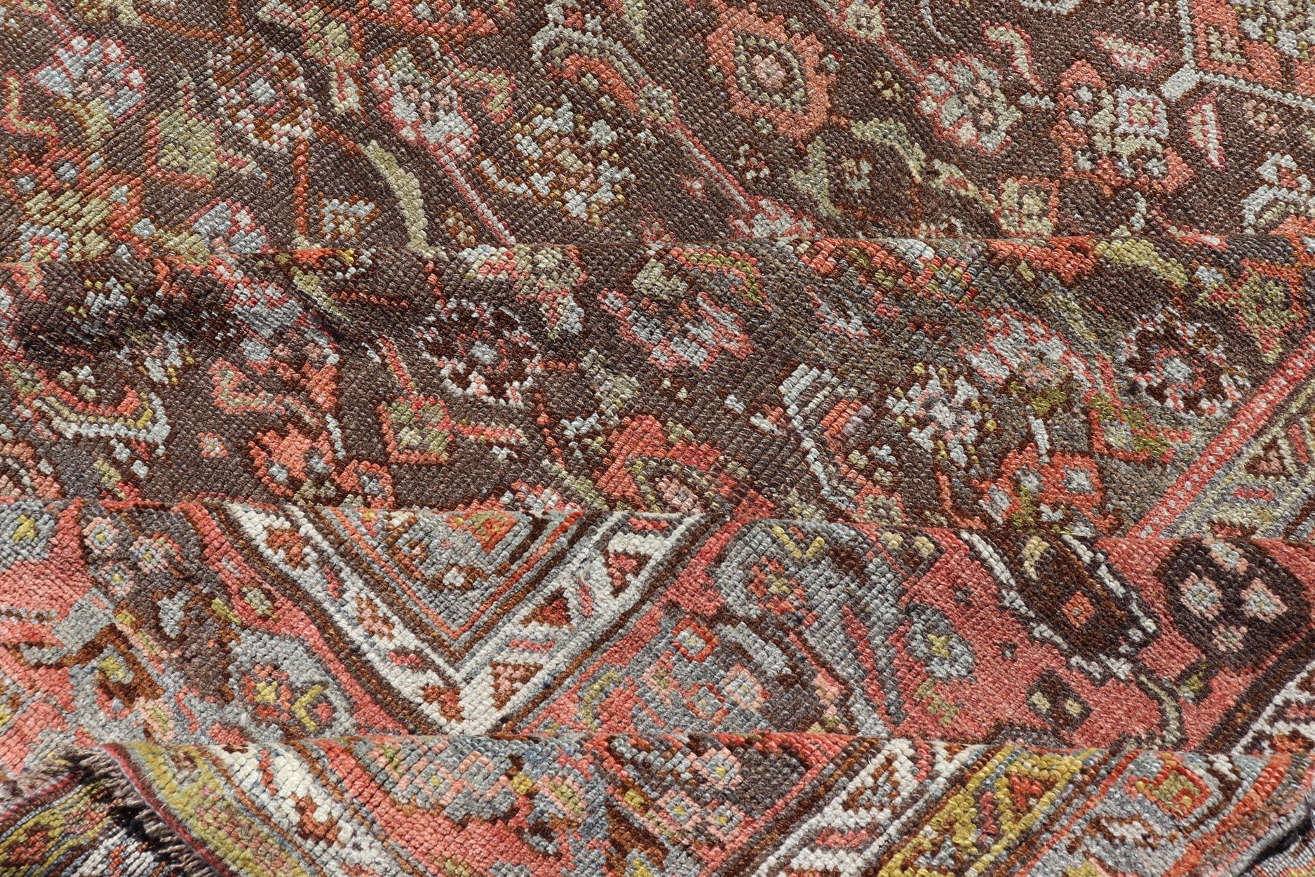 Antiker persischer kurdischer Bidjar-Teppich mit dichtem Herati-Muster 12'4 x 21'5 im Angebot 6