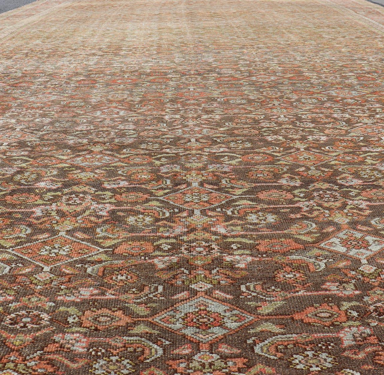 Antiker persischer kurdischer Bidjar-Teppich mit dichtem Herati-Muster 12'4 x 21'5 im Angebot 10