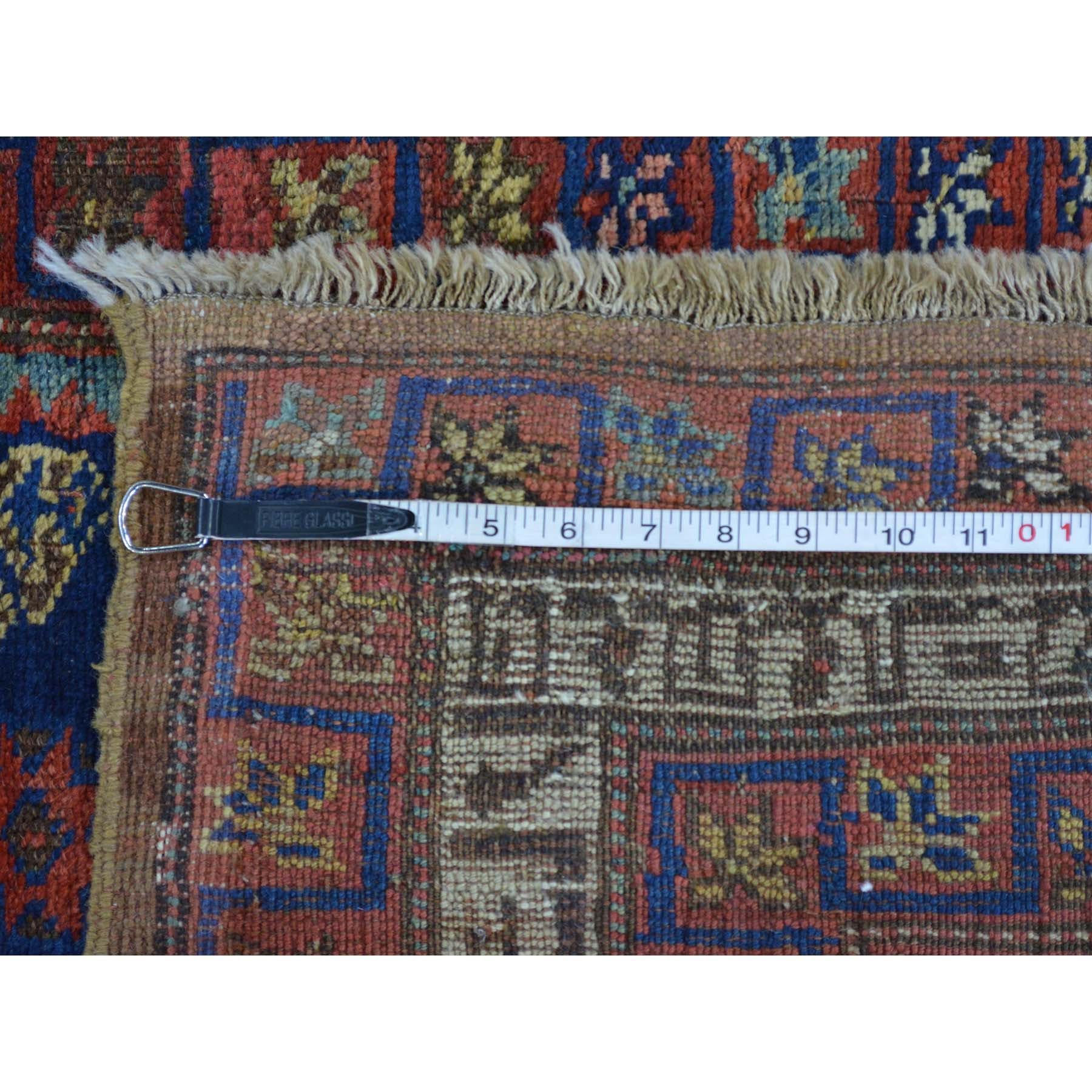 Antique Persian Kurdish Bijar Exc Cond Hand Knotted Wide Runner Rug In Good Condition In Carlstadt, NJ