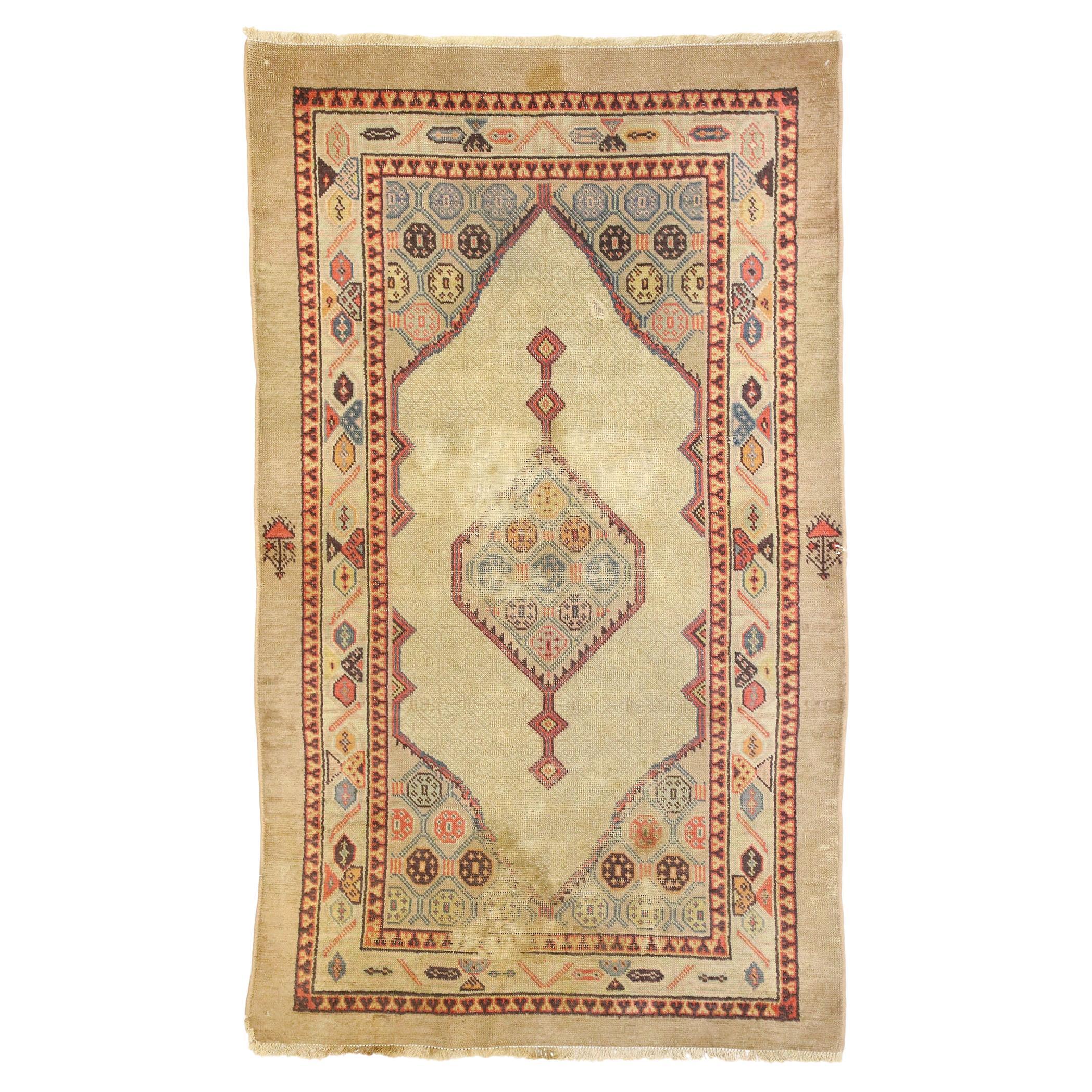 Antique Persian Kurdish Carpet For Sale