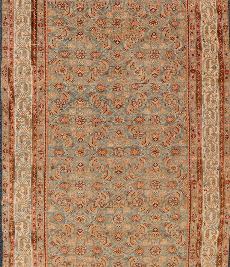 Antique Persian Kurdish Gallery Rug with All-Over Geometric Design For ...
