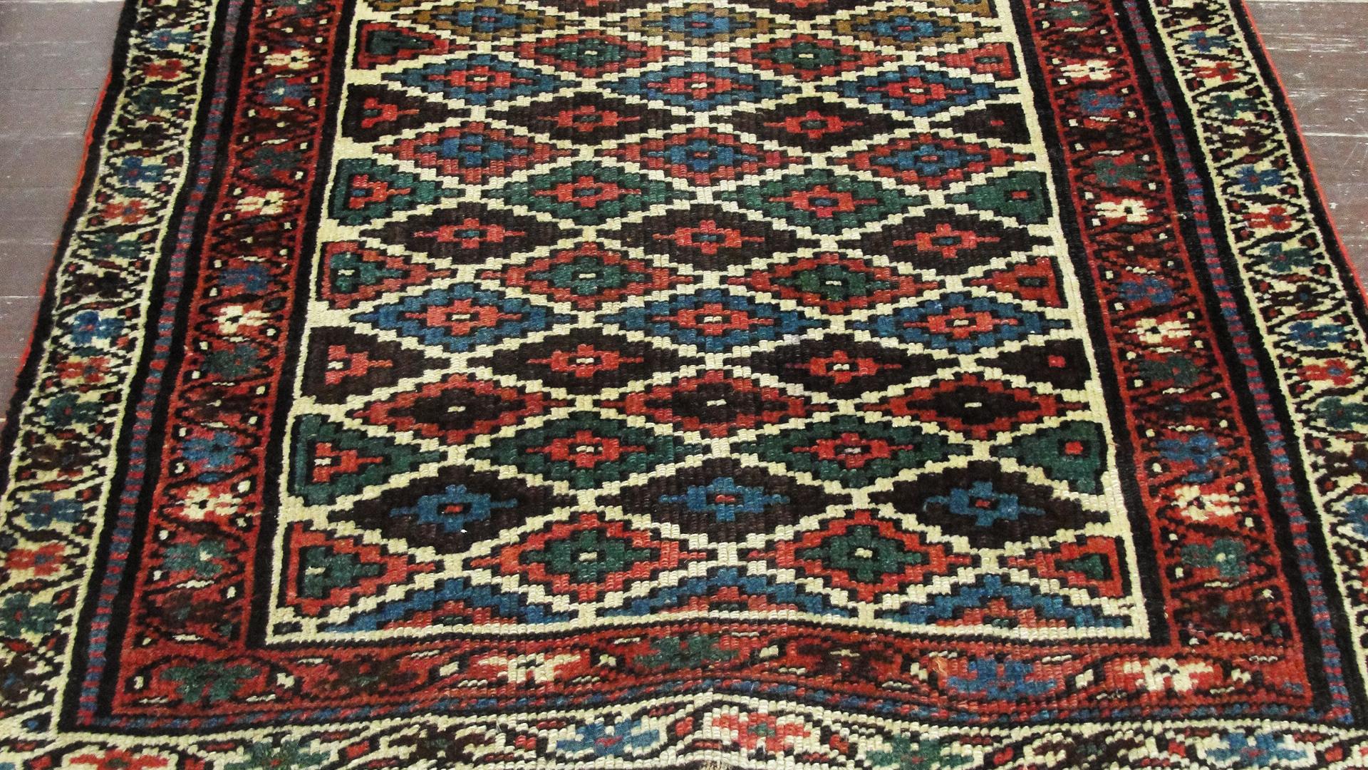 Antique Persian Kurdish Jaft Runner For Sale 2