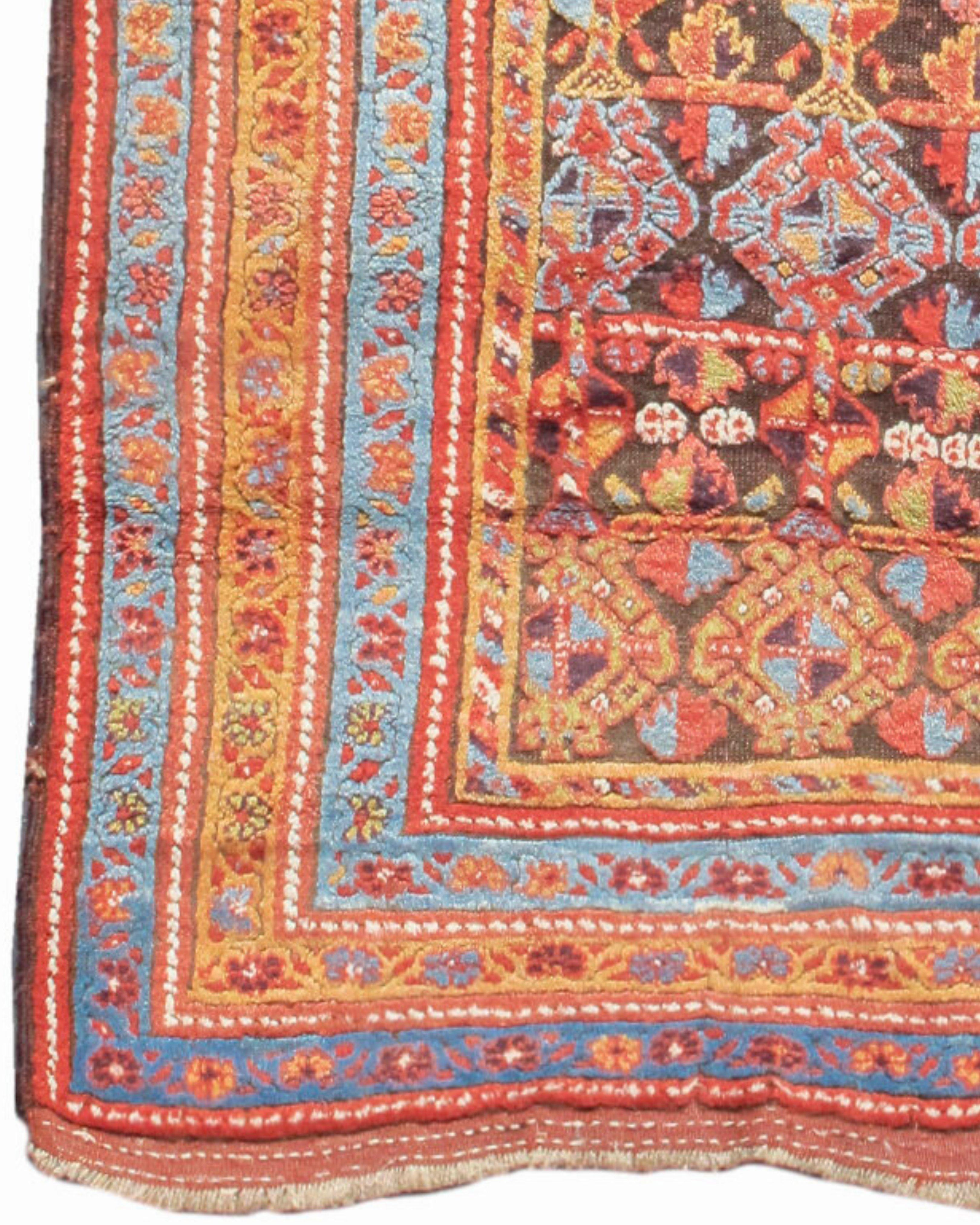 Antique Persian Kurdish Rug, 19th Century In Excellent Condition For Sale In San Francisco, CA