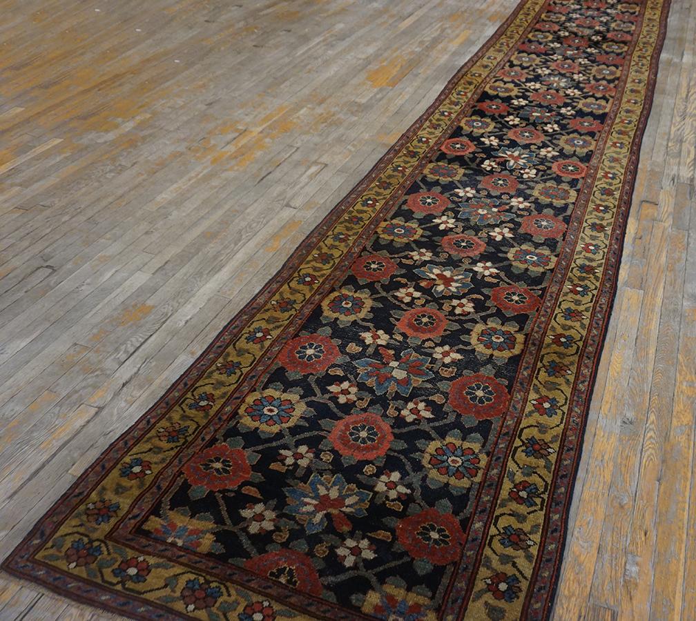 Hand-Knotted 19th Century W. Persian Kurdish Carpet ( 3'4