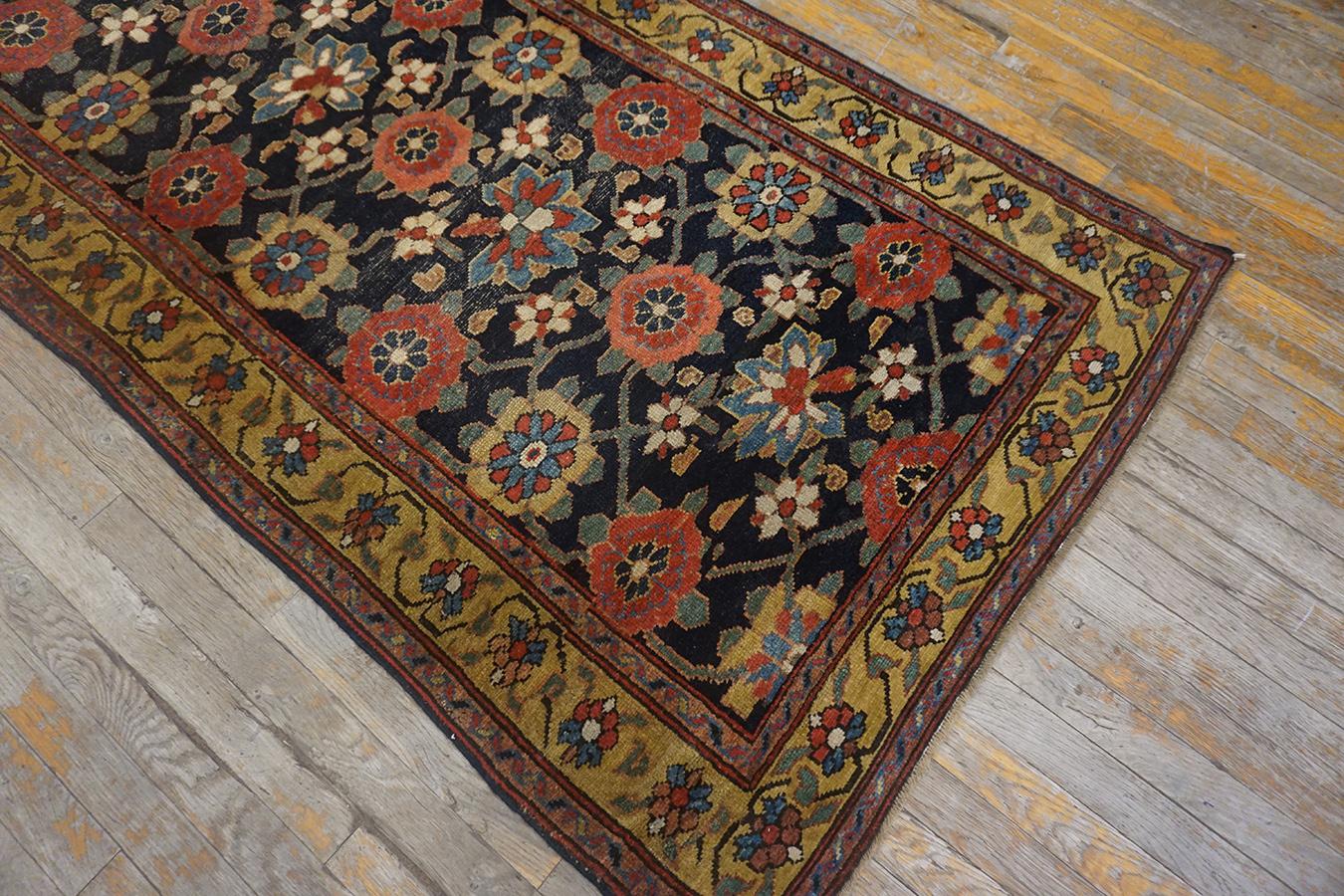 Wool 19th Century W. Persian Kurdish Carpet ( 3'4