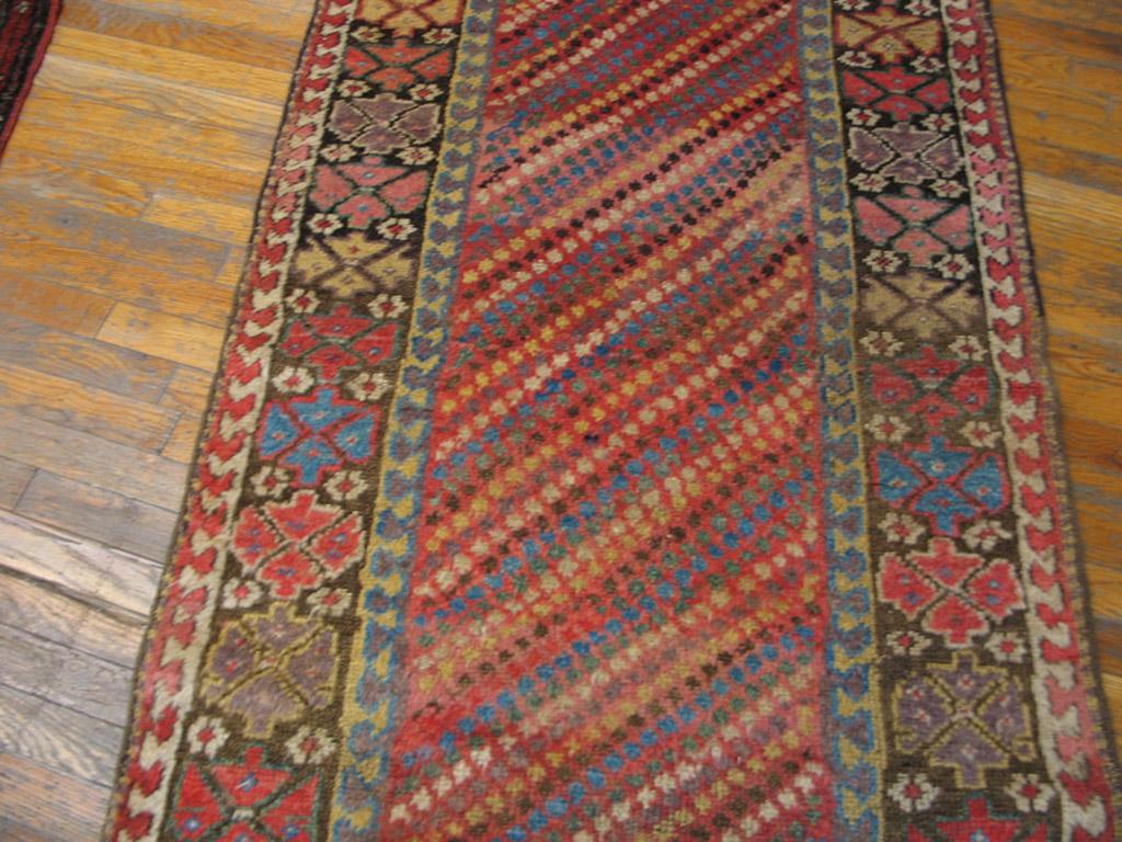 Late 19th Century 19th Century W. Persian Kurdish Carpet ( 3'3