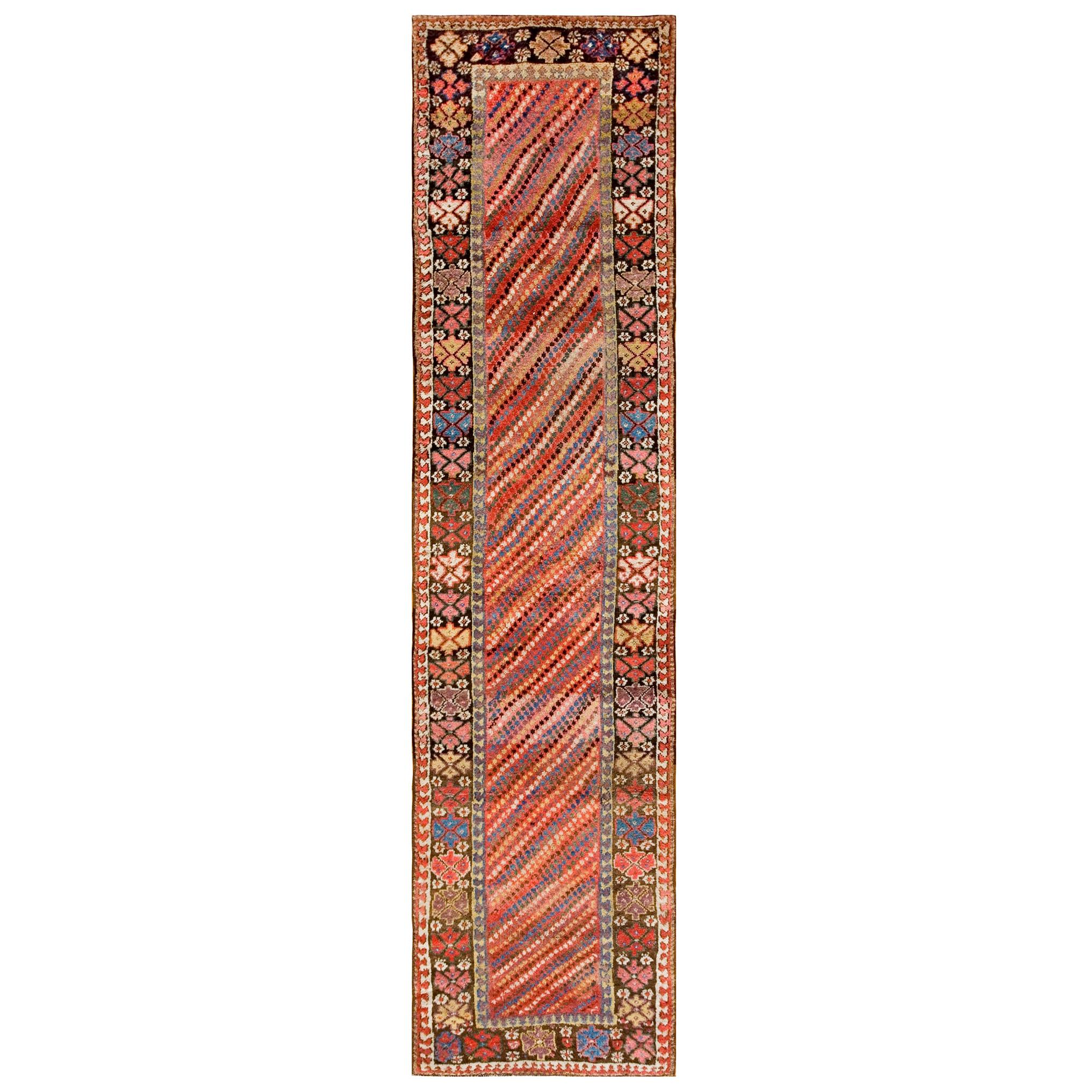 19th Century W. Persian Kurdish Carpet ( 3'3" x 12'4" - 99 x 376 ) For Sale
