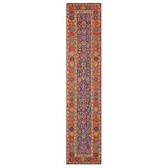 W. Persischer Kurdischer Teppich aus dem 19. Jahrhundert ( 3' x 14' - 90 x 427)