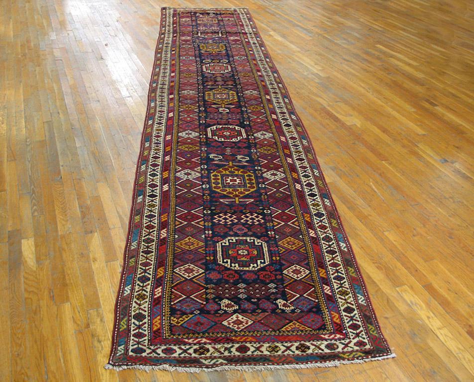Hand-Knotted Early 20th Century W. Persian Kurdish Carpet ( 3'5