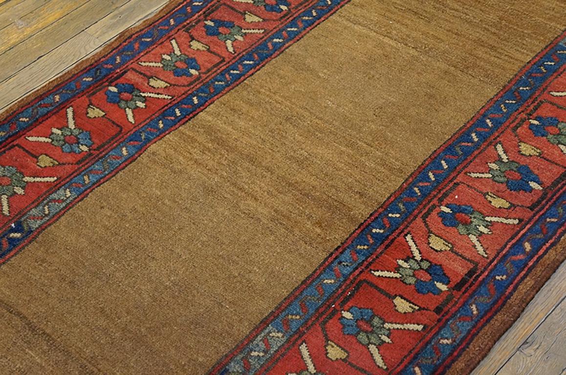 Late 19th Century W. Persian Kurdish Runner Carpet ( 3' x 10' - 91 x 328 ) In Good Condition For Sale In New York, NY