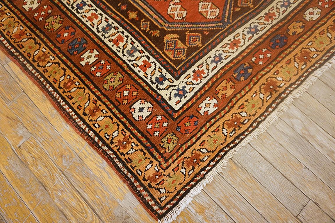 Hand-Knotted Early 20th Century W. Persian Kurdish Runner Carpet (3'10