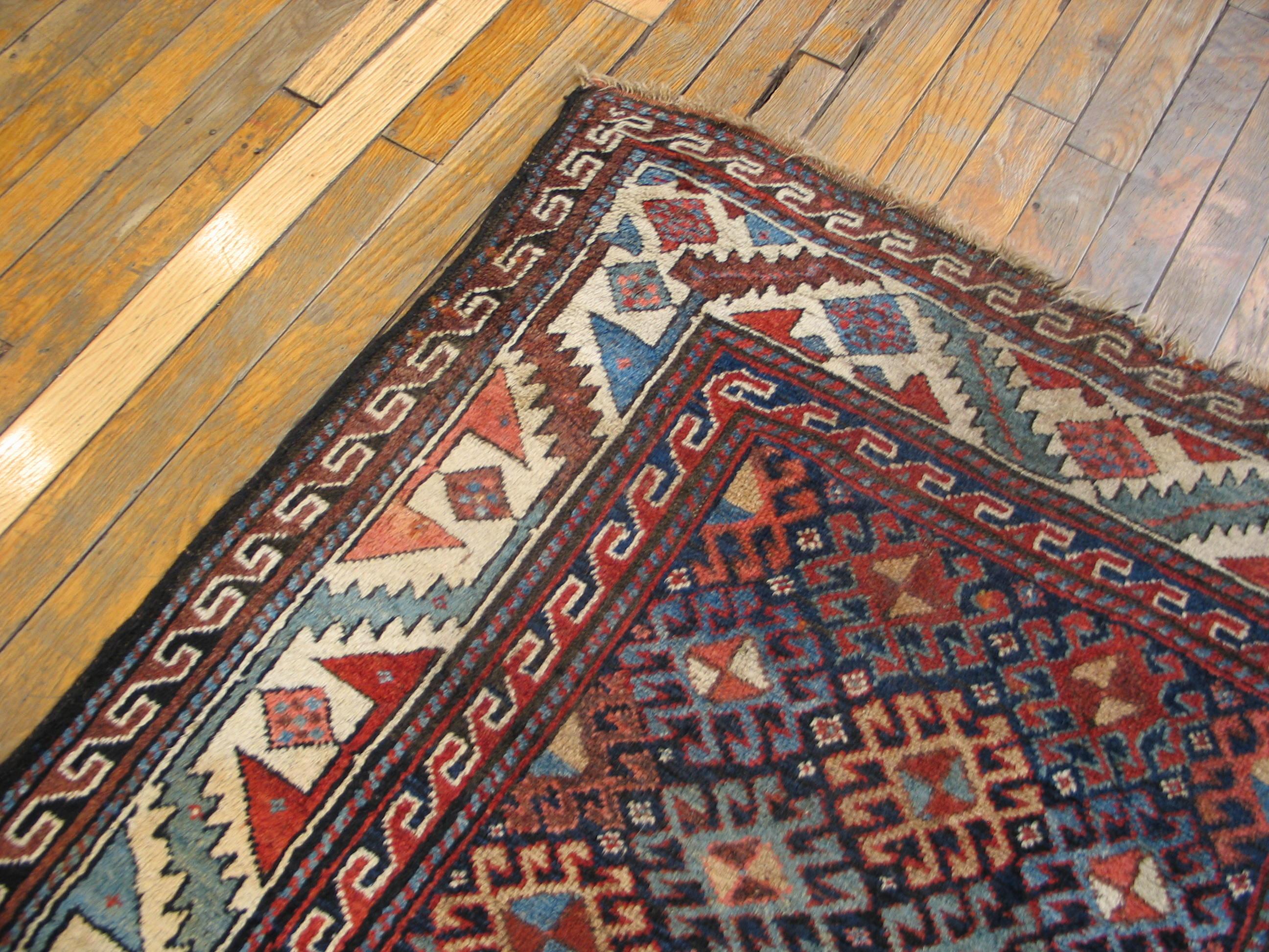 Early 20th Century Antique Persian Kurdish Rug For Sale