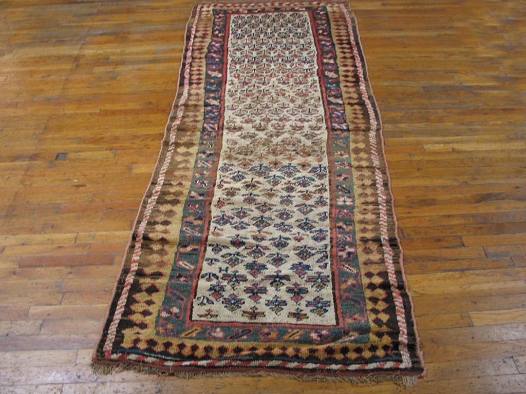 Antique Persian Kurdish rug. Size: 3'4