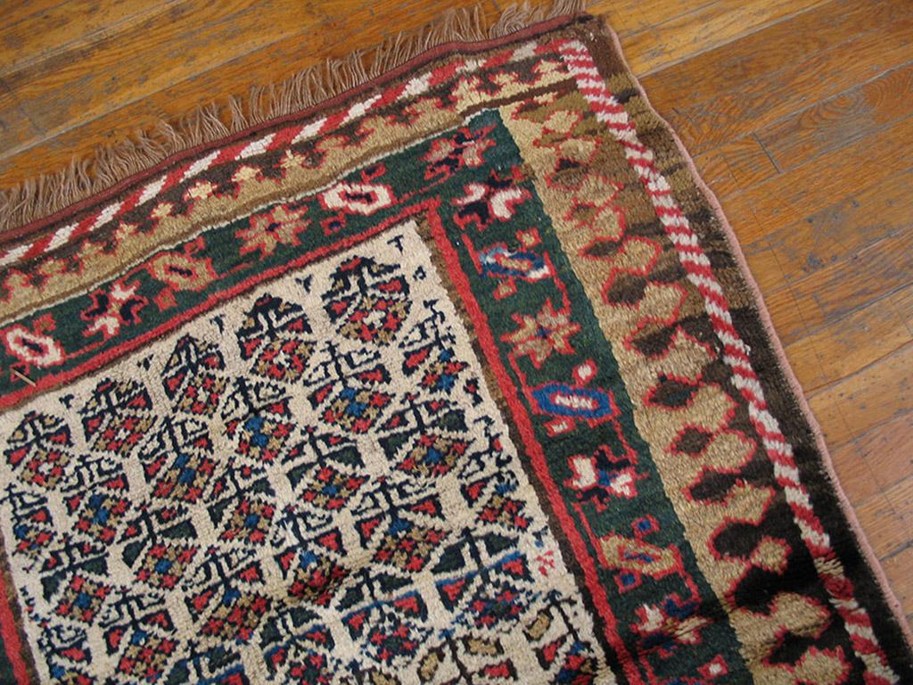 Wool Antique Persian Kurdish Rug For Sale