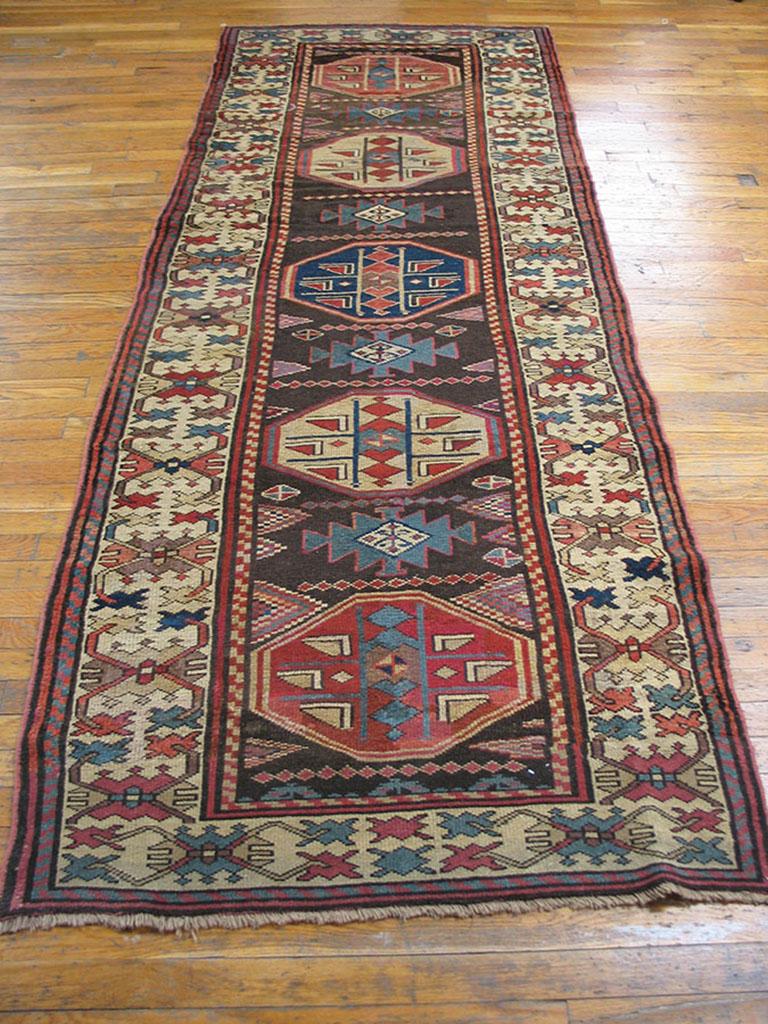 Hand-Knotted 19th Century W. Persian Kurdish Carpet ( 3'5