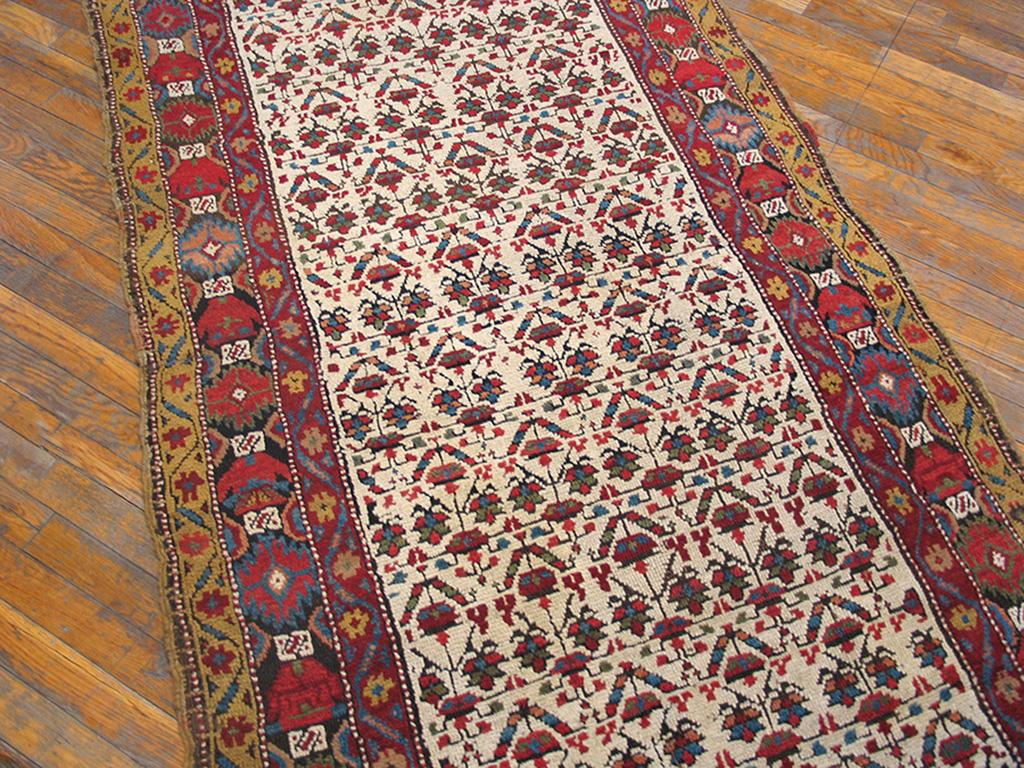 Mid-19th Century Mid 19th Century Persian Kurdish Carpet ( 3'6