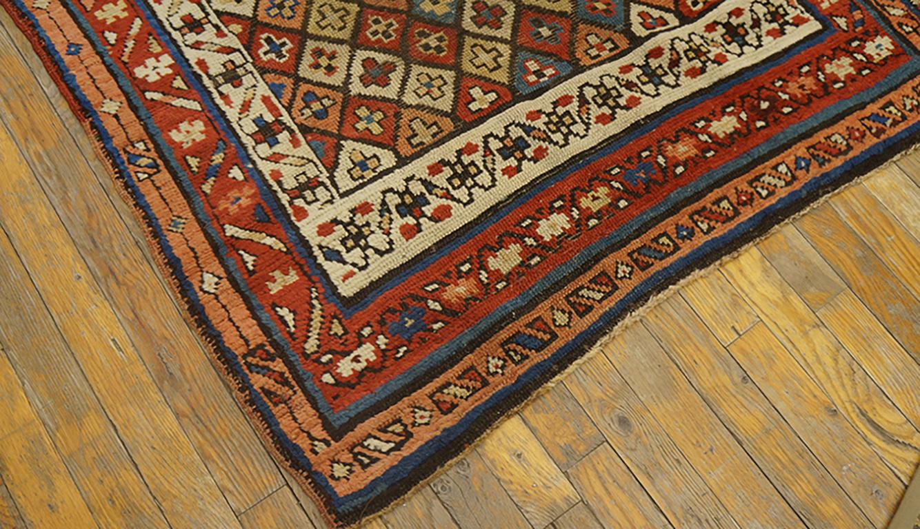 Late 19th Century W. Persian Kurdish Carpet ( 3'6