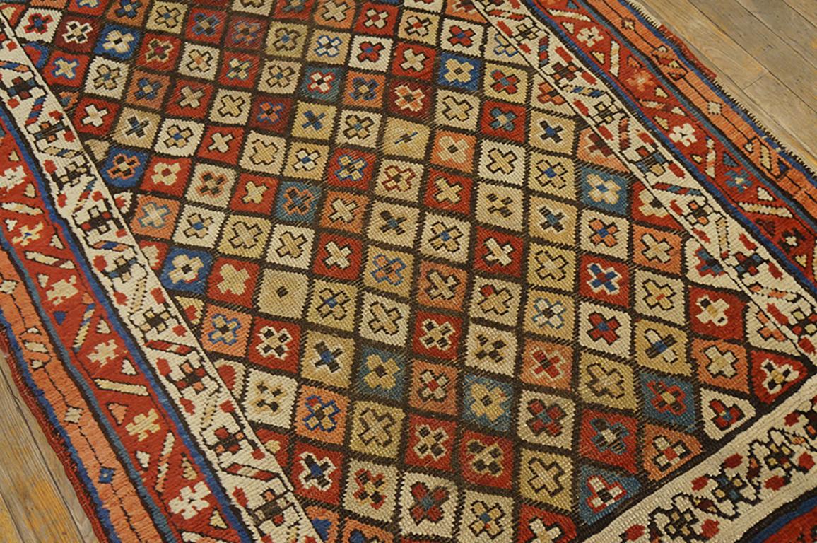 Early 20th Century Late 19th Century W. Persian Kurdish Carpet ( 3'6