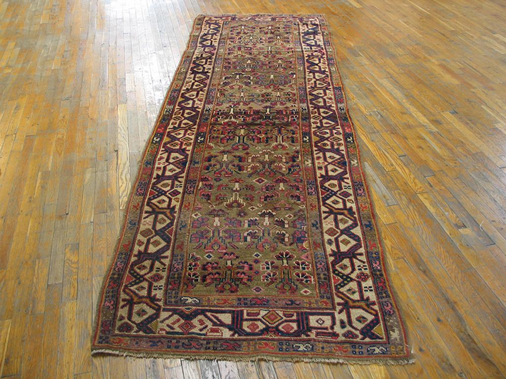 Antique Persian Kurdish rug, size: 3'9