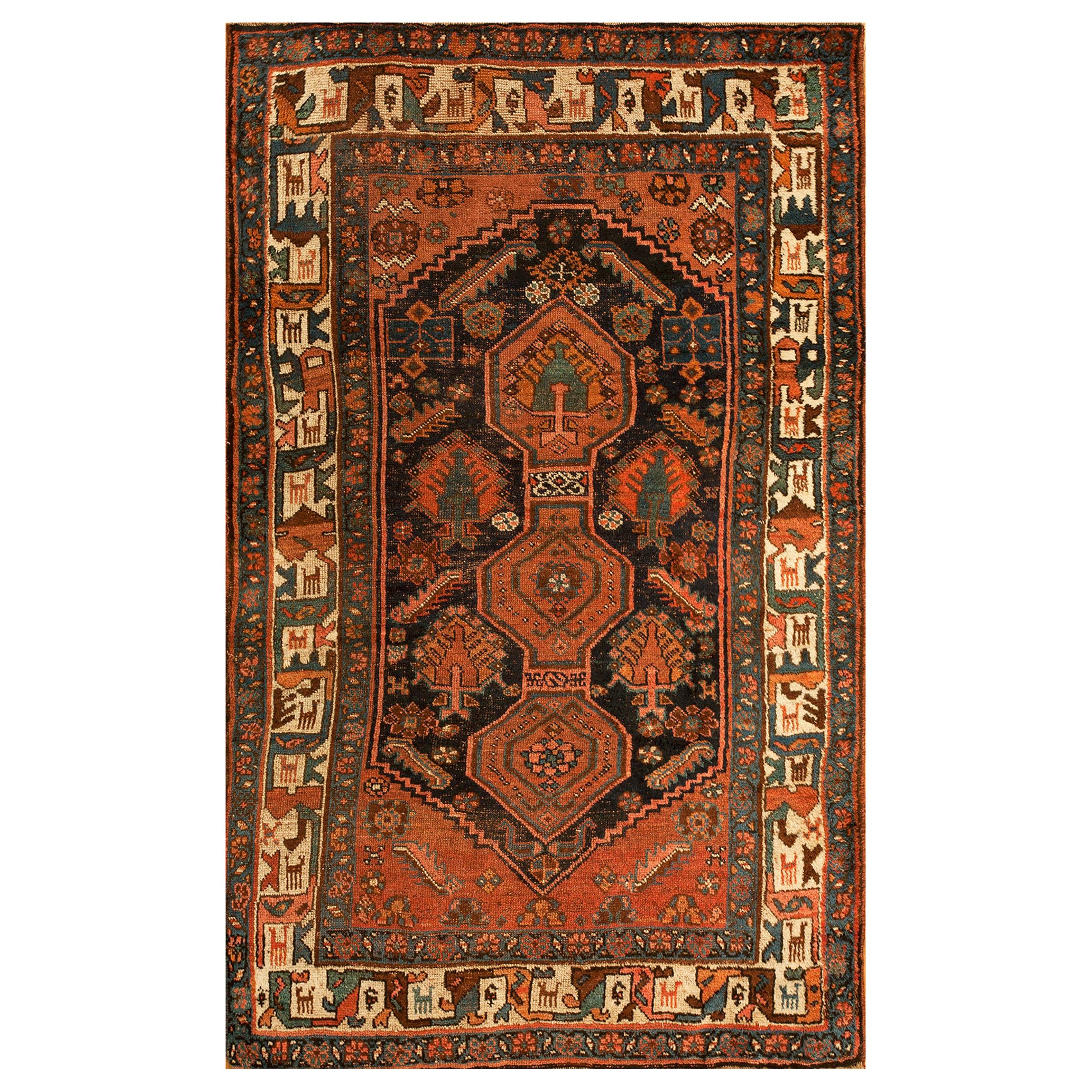 Early 20th Century W. Persian Kurdish Rug ( 4' x 6'6" - 122 x 198 ) For Sale