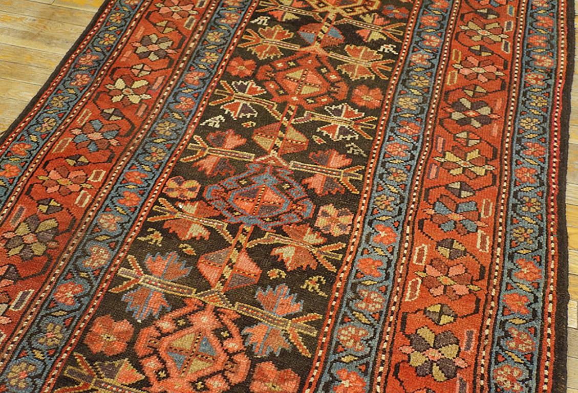 Late 19th Century W. Persian Kurdish Carpet ( 4' x 8'9