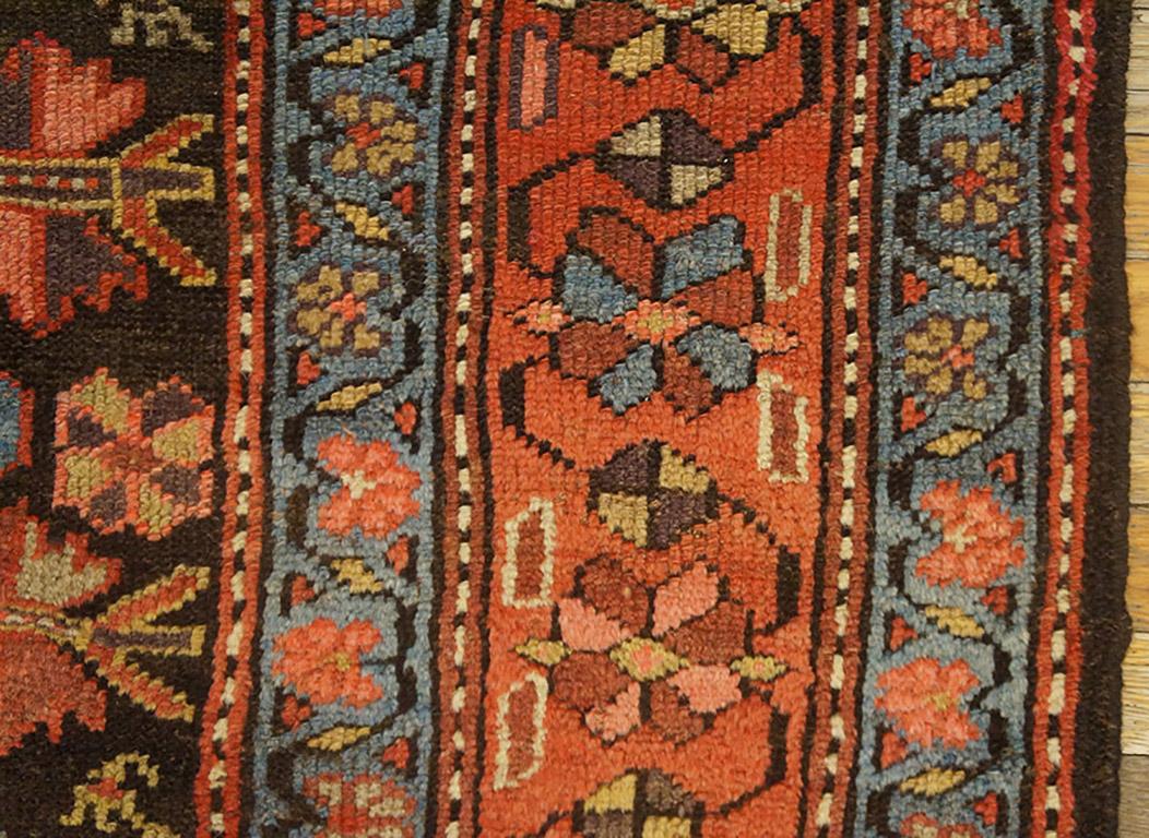 Early 20th Century Late 19th Century W. Persian Kurdish Carpet ( 4' x 8'9