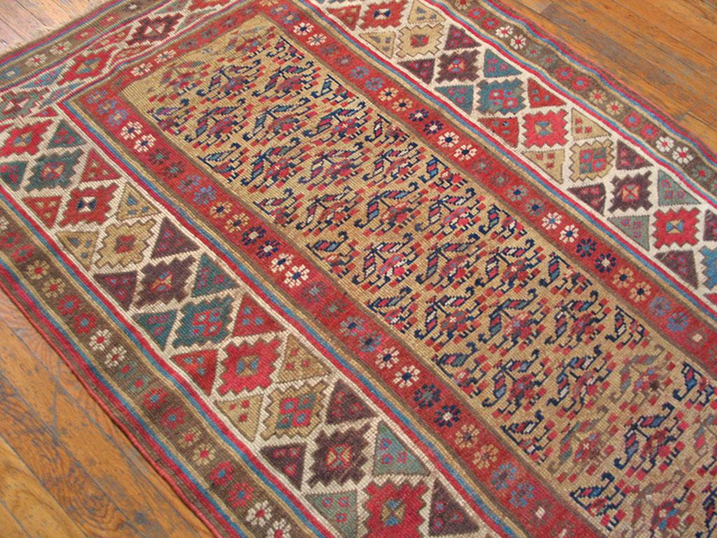 Late 19th Century Antique Persian Kurdish Rug For Sale