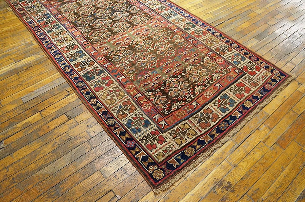 Early 20th Century Late 19th Century W. Persian Kurdish Carpet ( 4' x 9'6